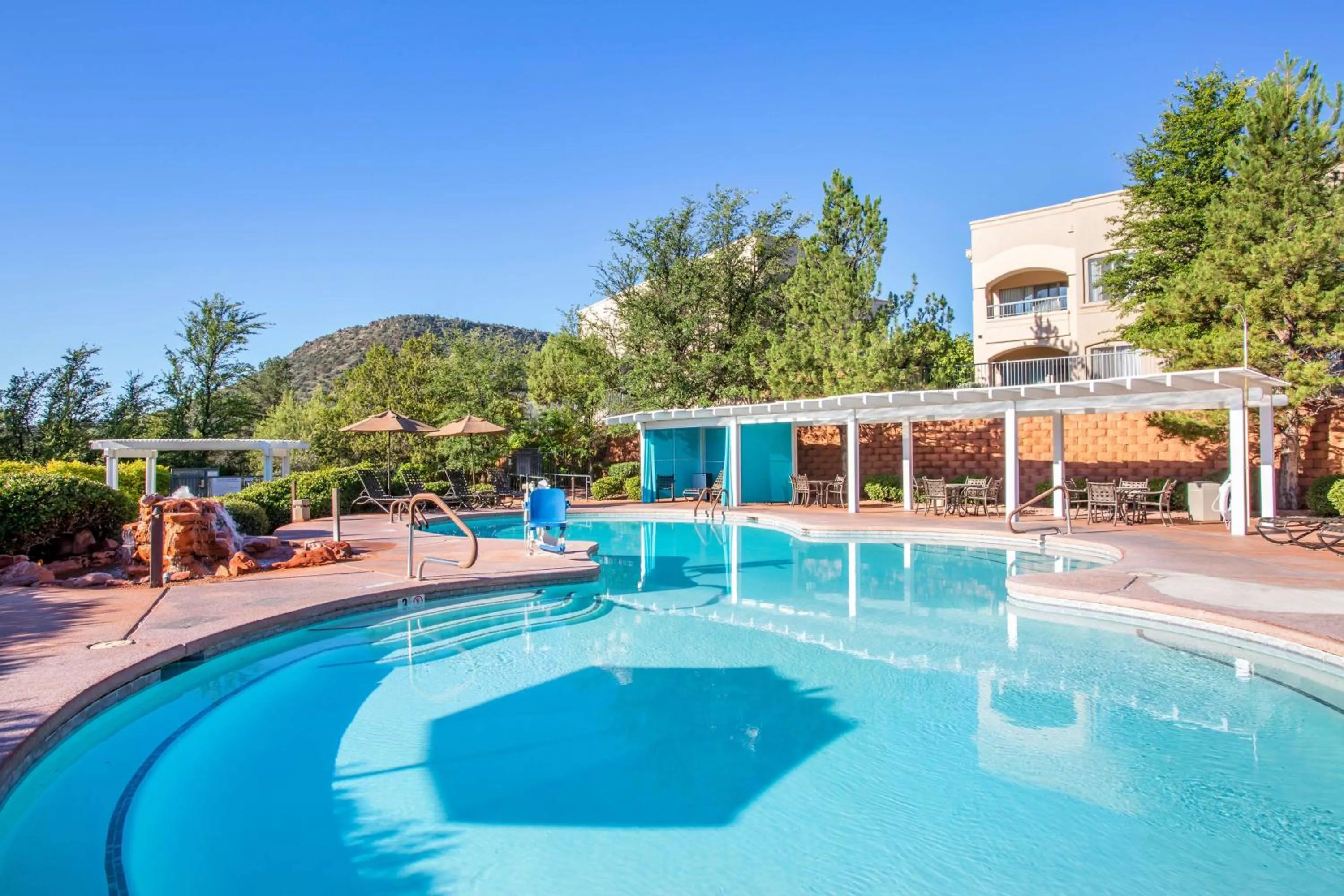 Pool view in Hilton Vacation Club Ridge on Sedona