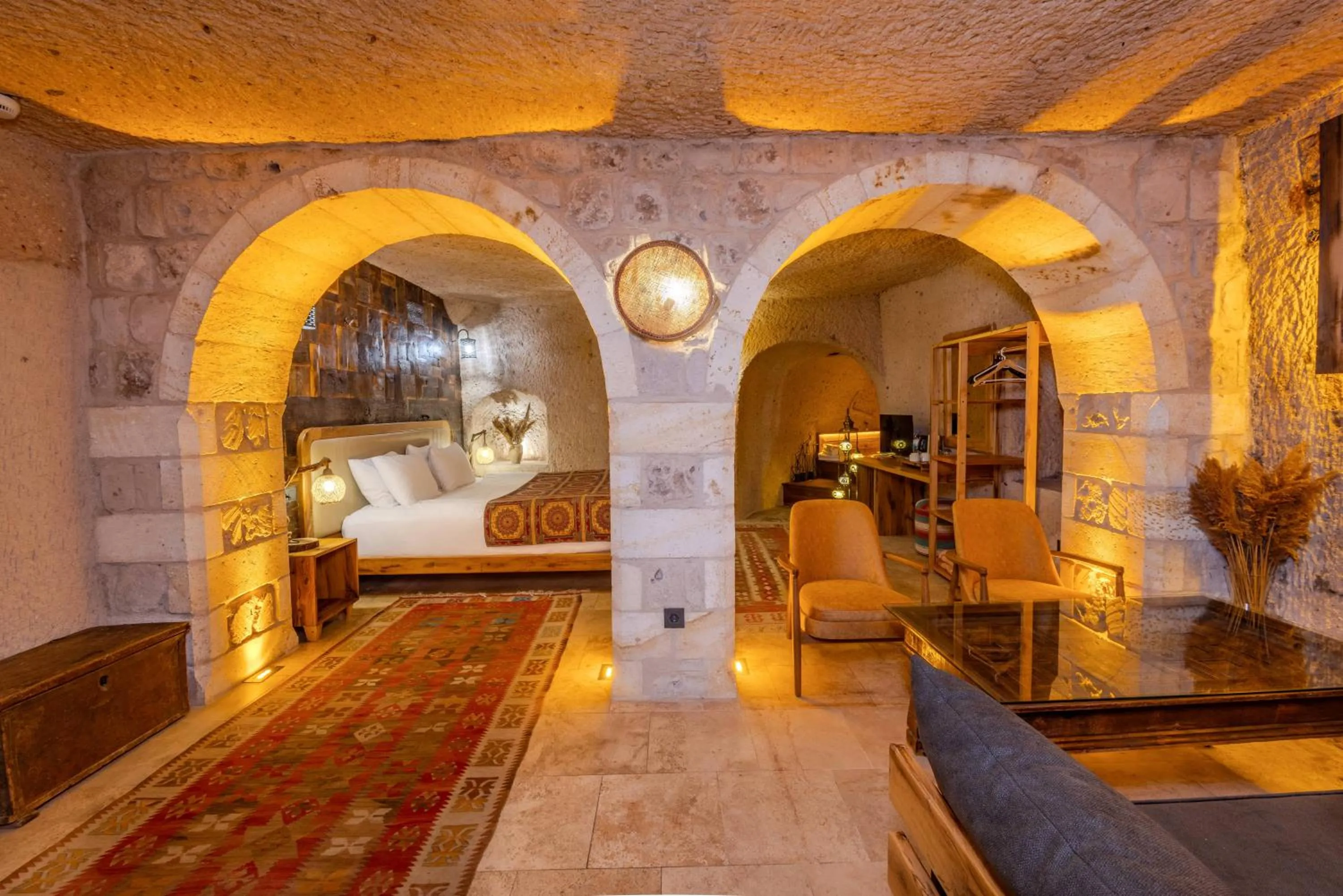 Bed in Vasıl Cave Hotel
