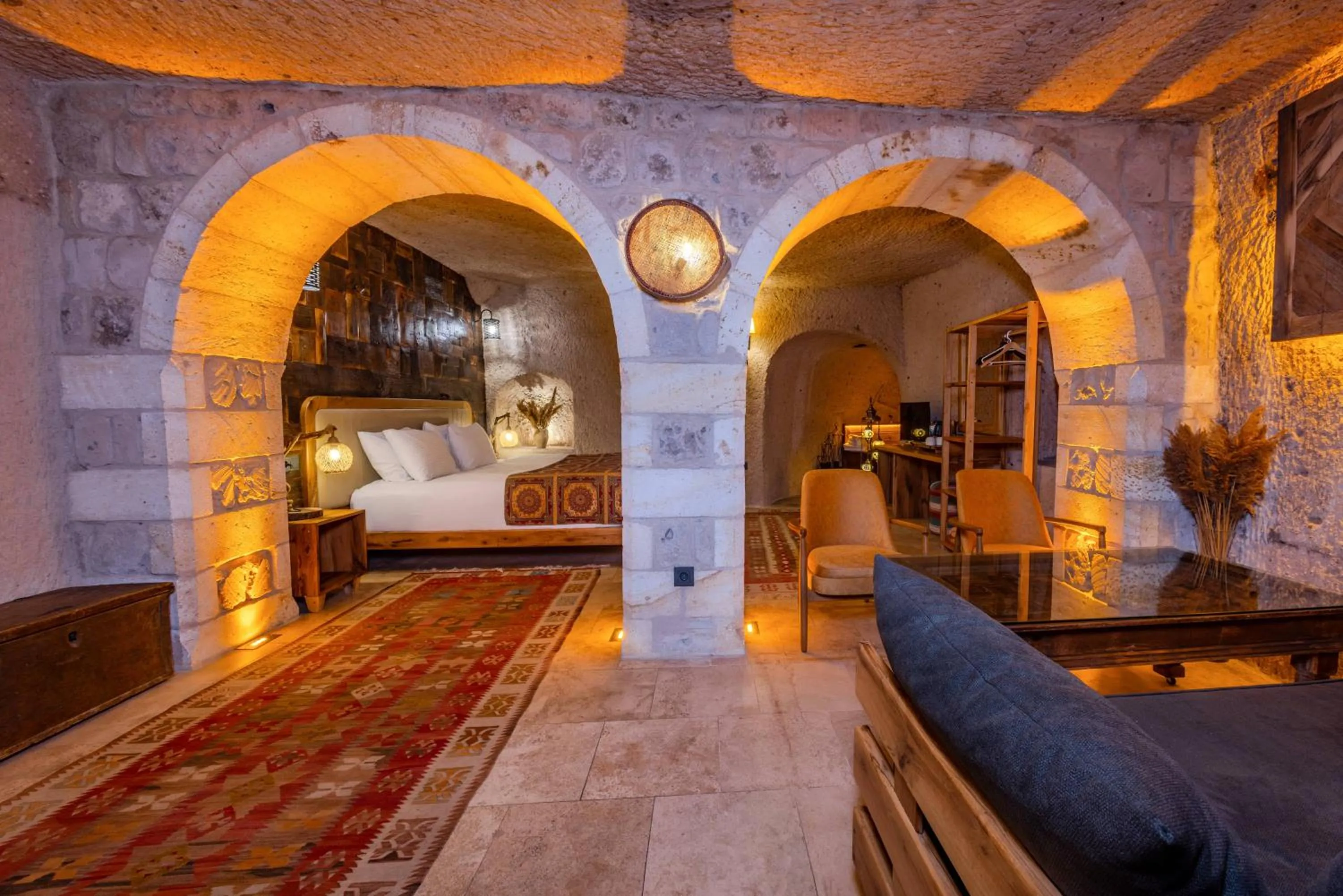 Bed in Vasıl Cave Hotel