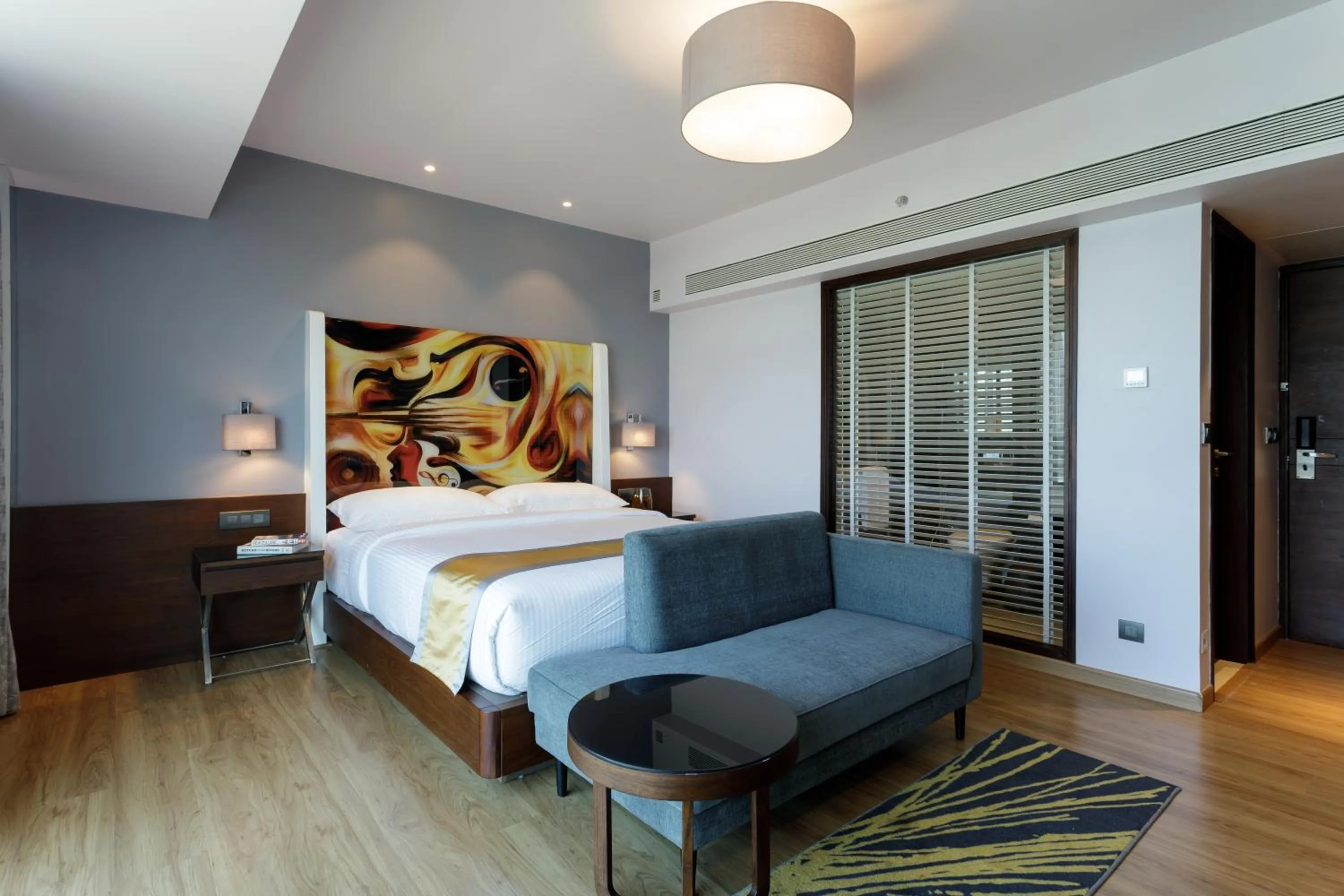 Bedroom, Bed in Svenska Design Hotel Kakinada