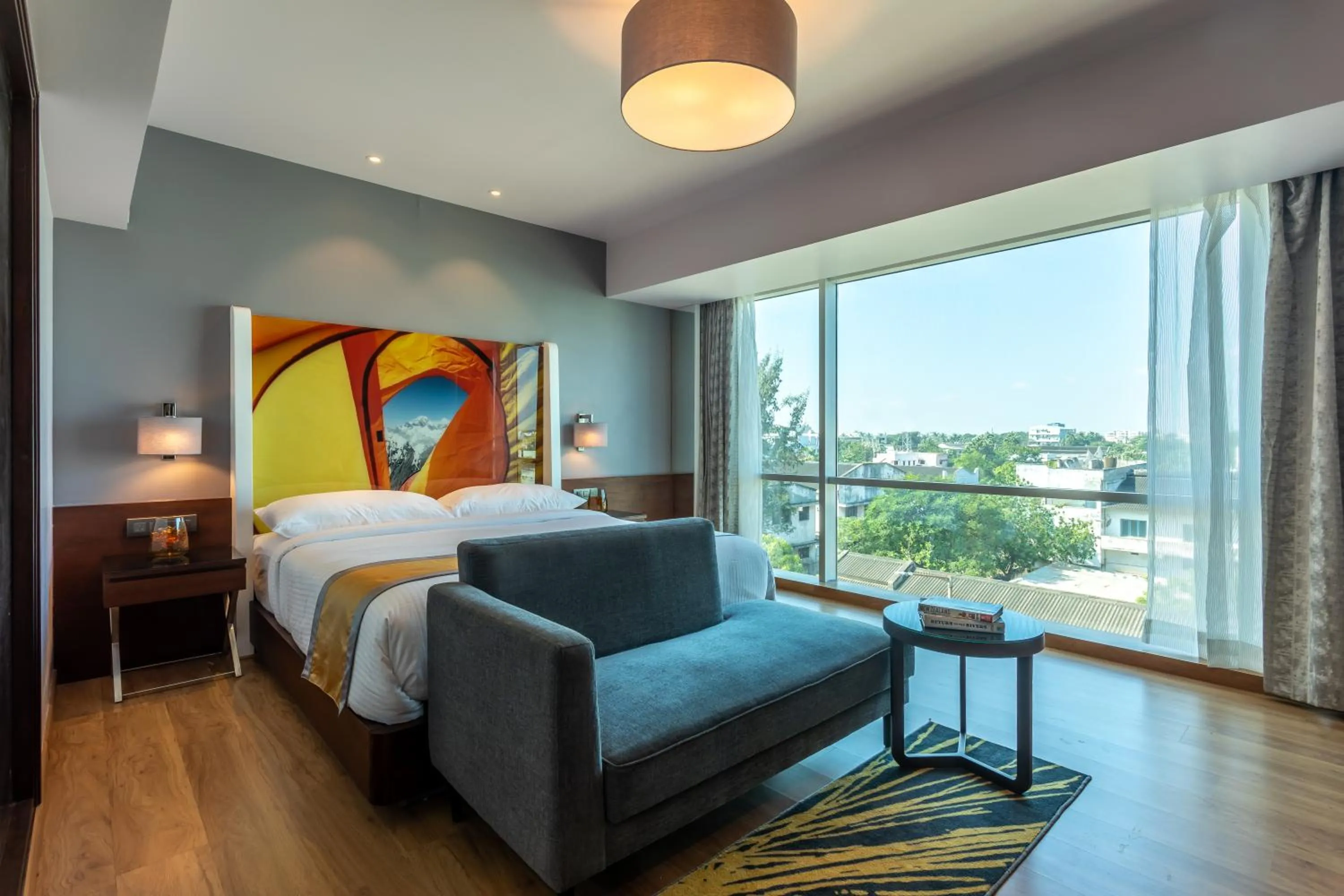 Bedroom, Bed in Svenska Design Hotel Kakinada