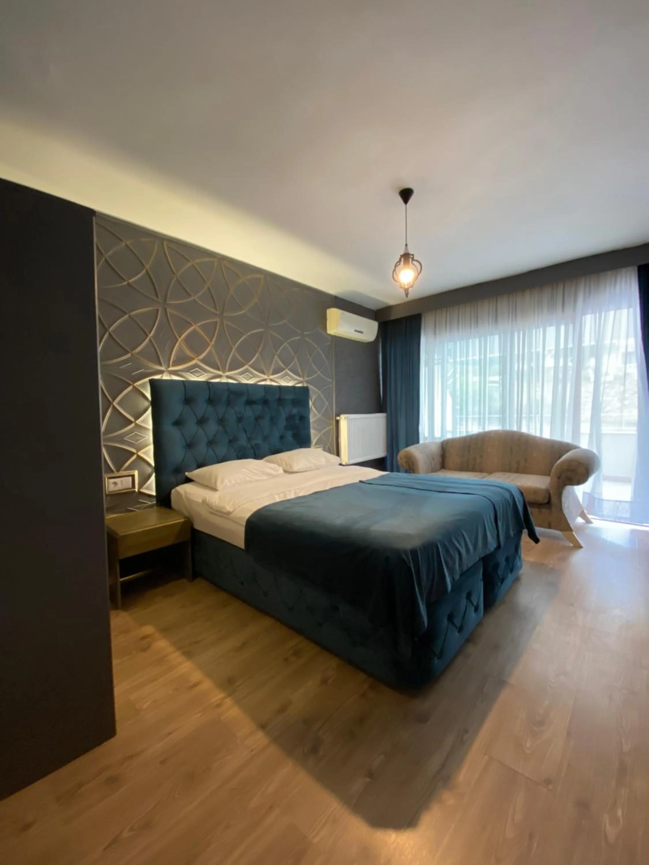 Bathroom, Bed in EVİM APART HOTEL