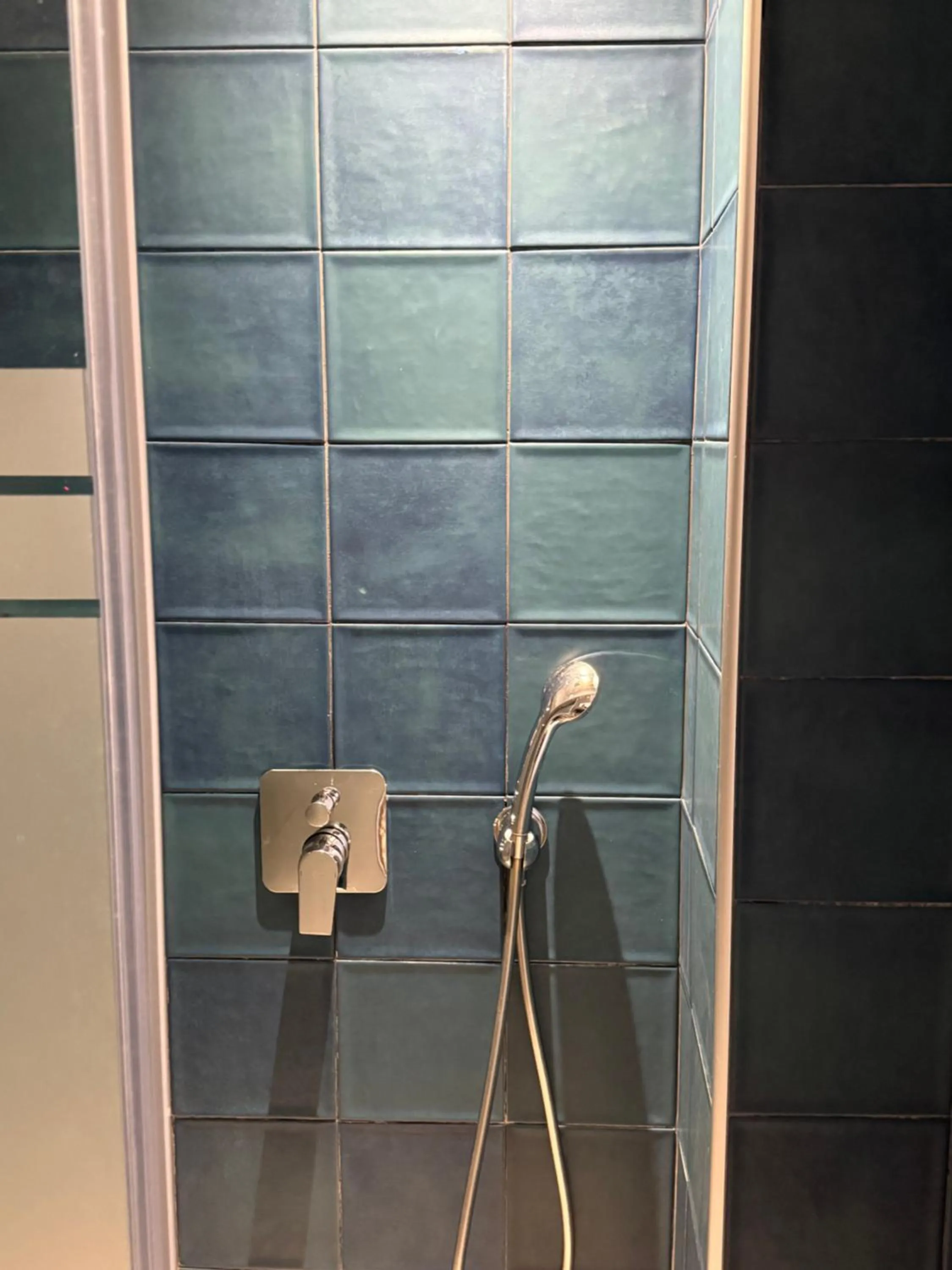 Shower in The Maroon Bottle Luxury Suites