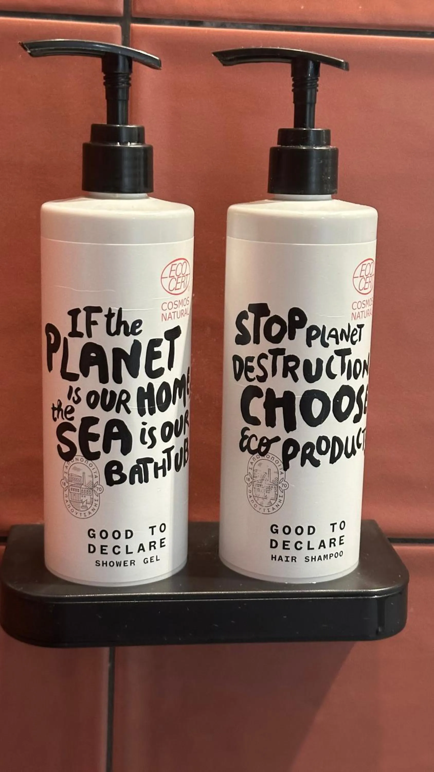 Shower in The Maroon Bottle Luxury Suites