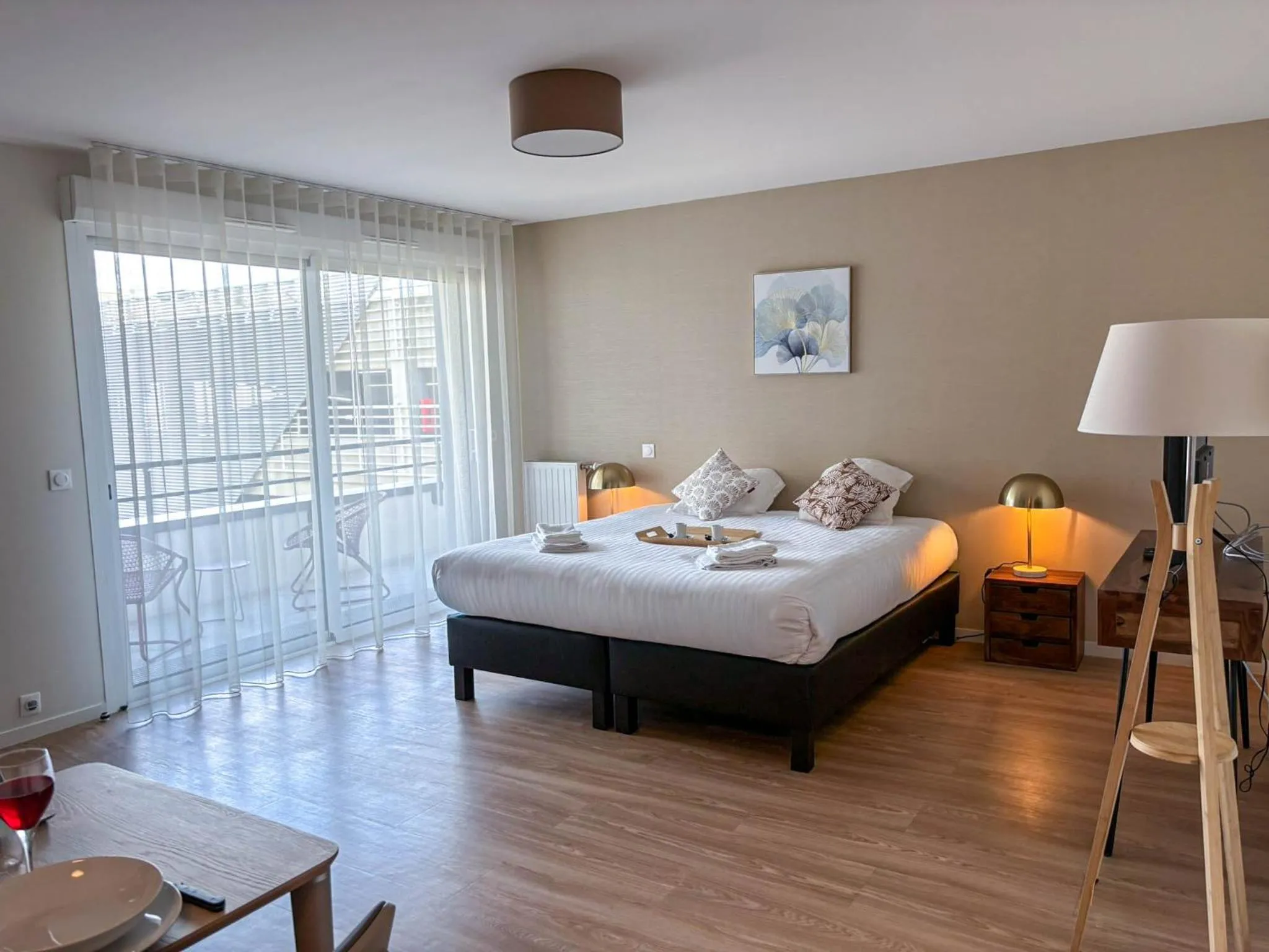 Bedroom, Bed in Les Boréales - Appart'hotel & Restaurant