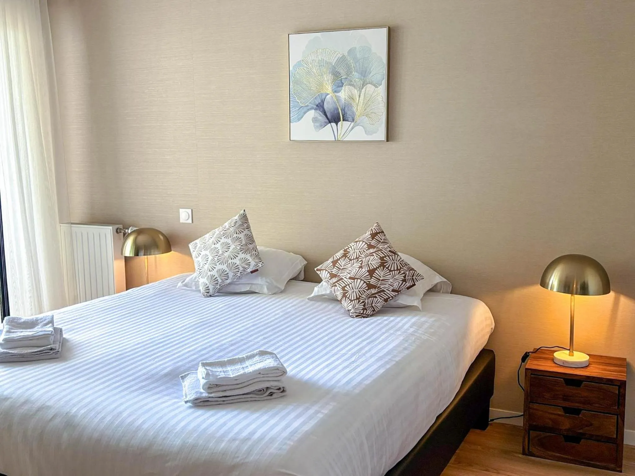 Bed in Les Boréales - Appart'hotel & Restaurant