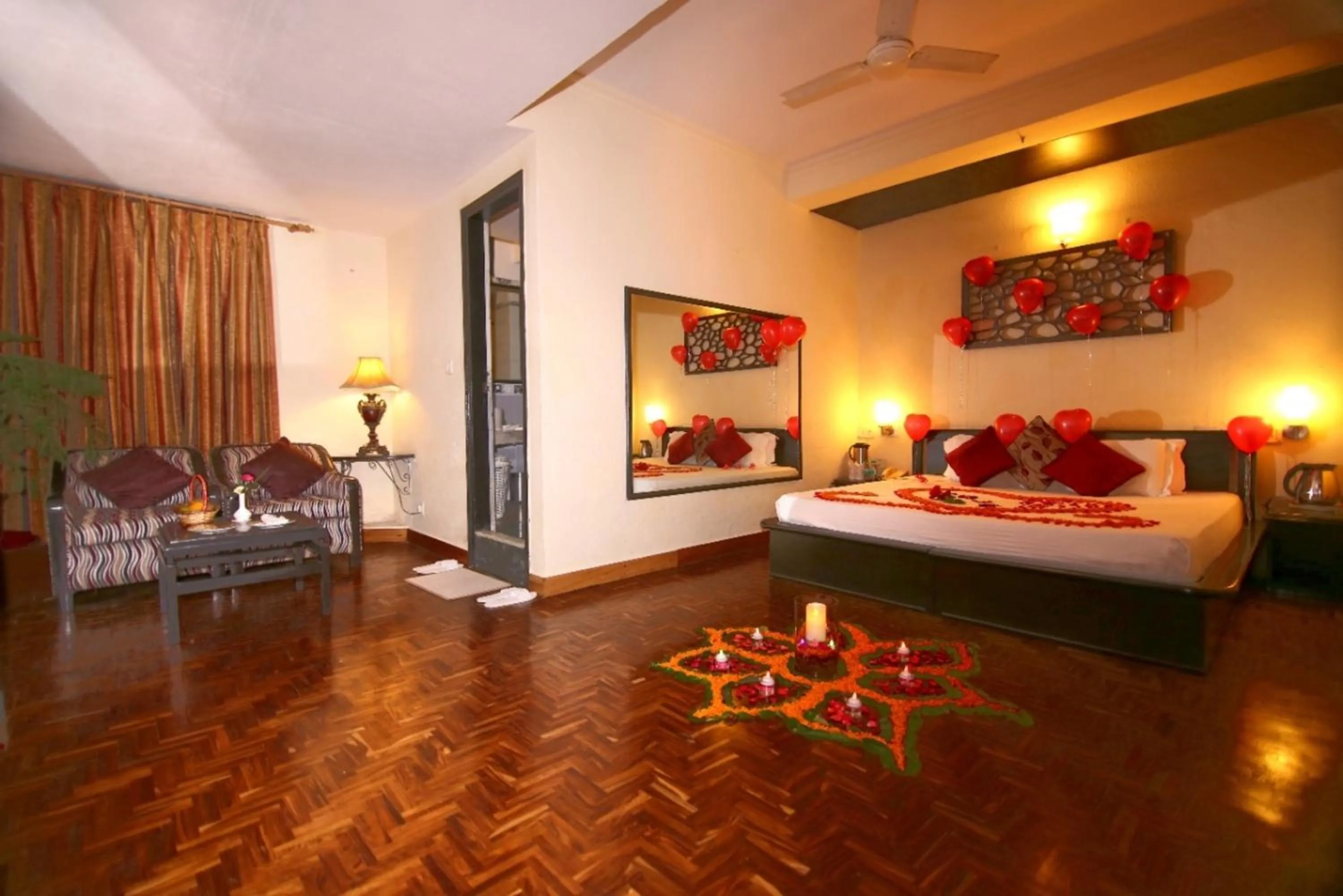 Photo of the whole room, Bed in De Vivendi Resorts, Manali with 35000 Sqft Open Lawn