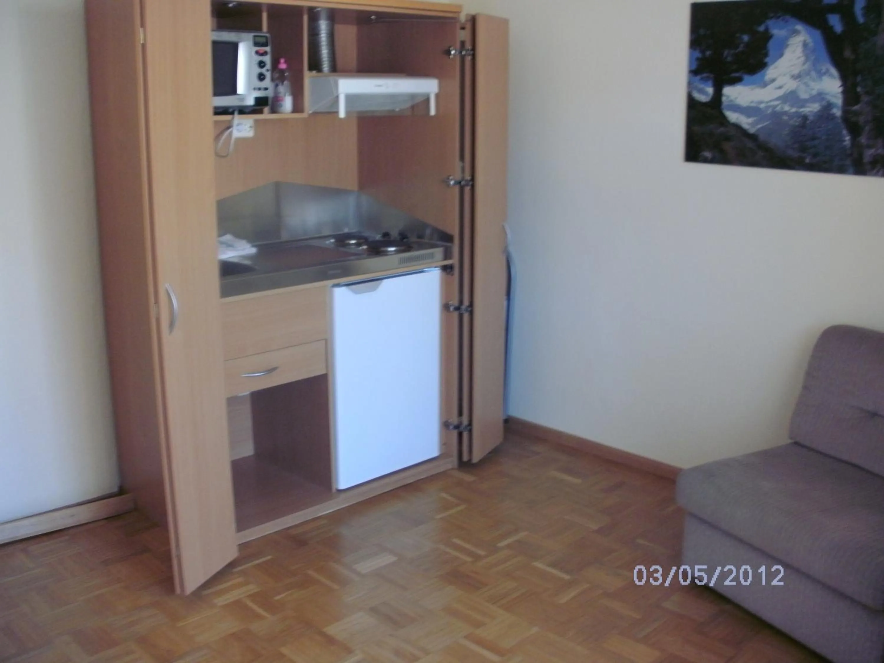 Kitchen or kitchenette in Hotel am Hindenburgplatz