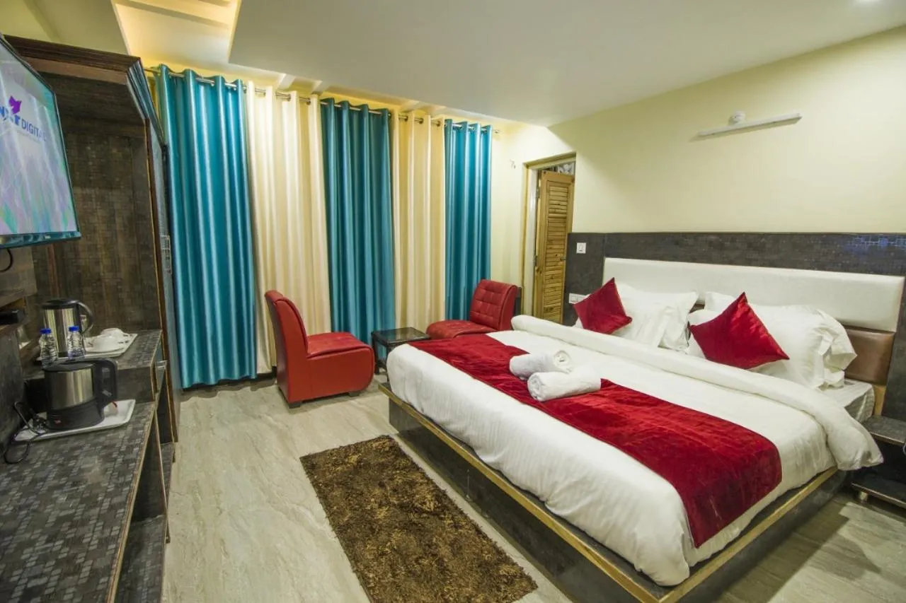 Bedroom, Bed in Vella Marina Group of Hotels Mount# Best Comfort Hotel#Free Parking-cricket stadium 10 km-Mcleodganj 2 km- Bhagsunag 4 km
