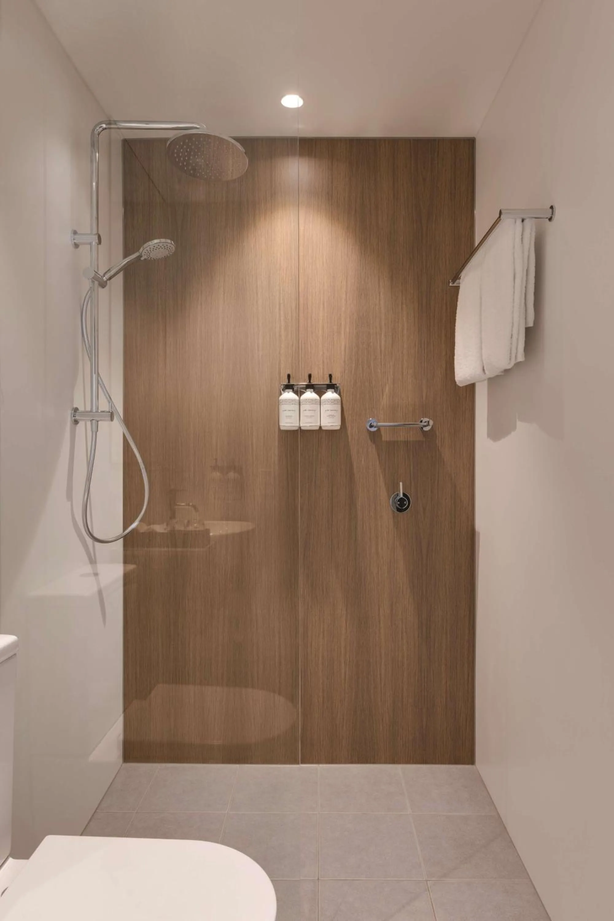 Shower in Travelodge Hotel Hurstville Sydney