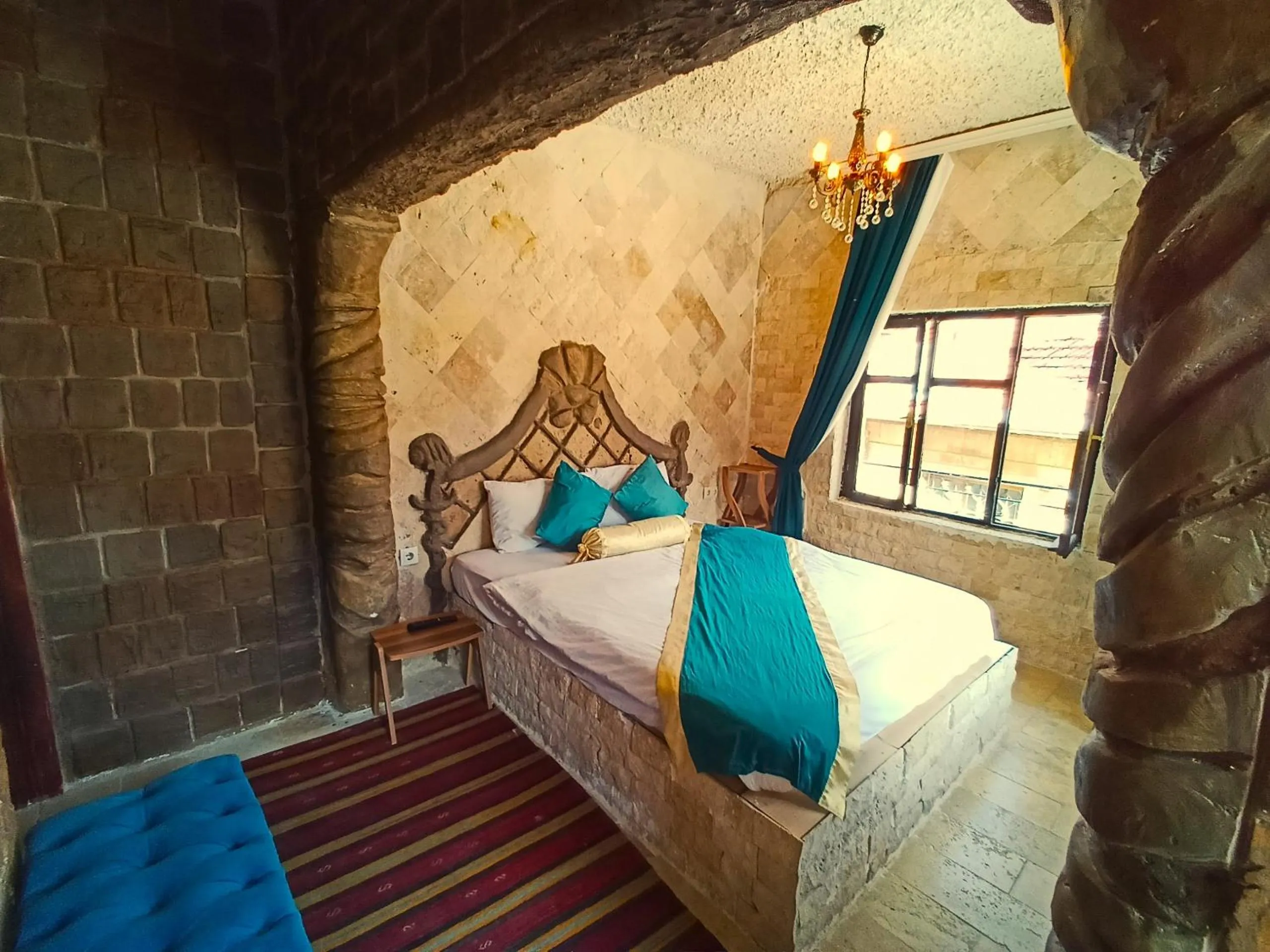 Bed in stone age cappadocia