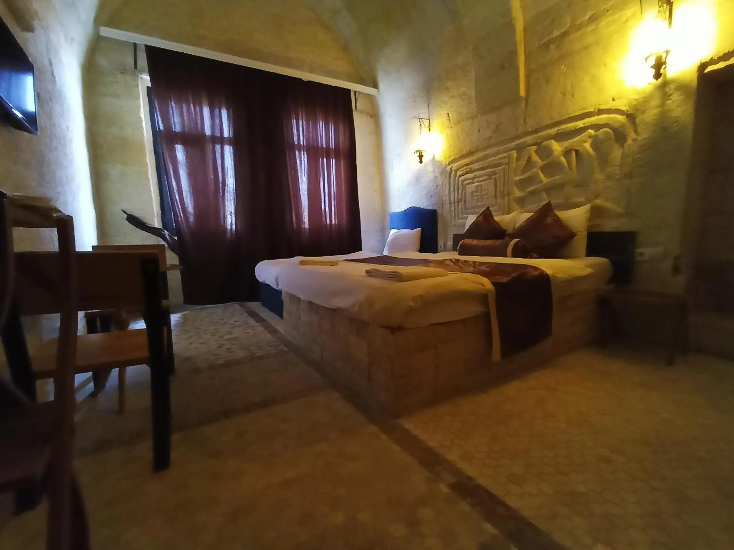 Bed in stone age cappadocia