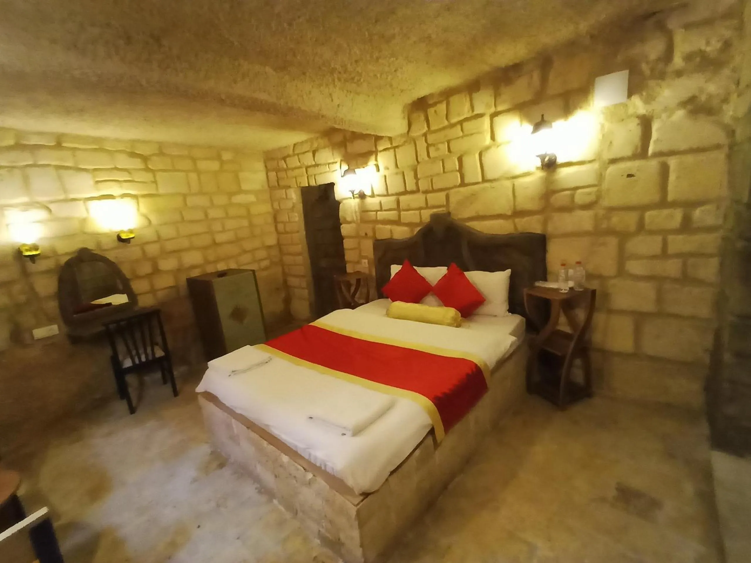 Bed in stone age cappadocia