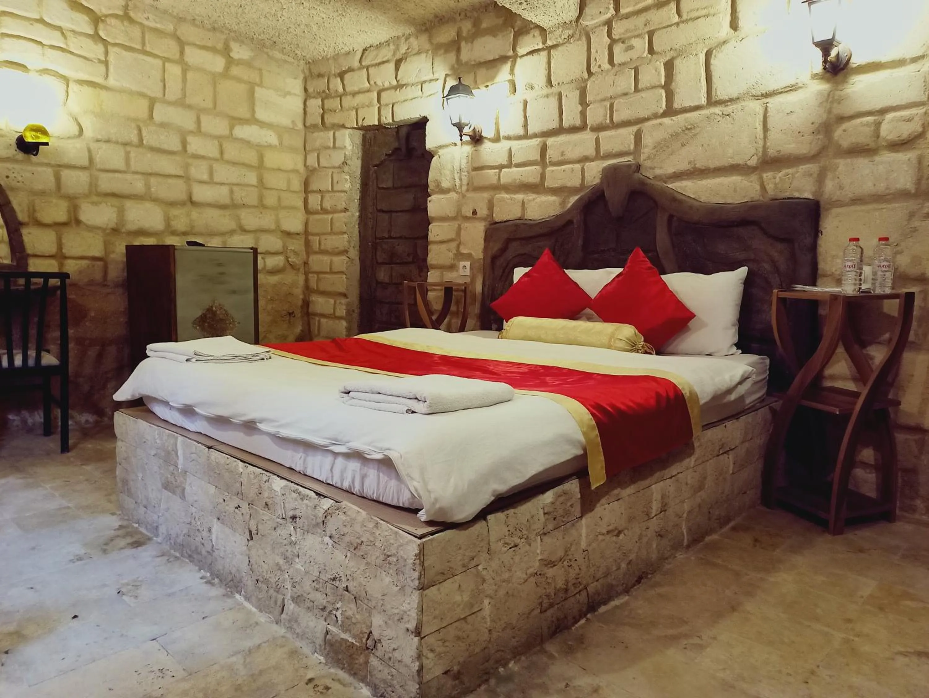 Bed in stone age cappadocia