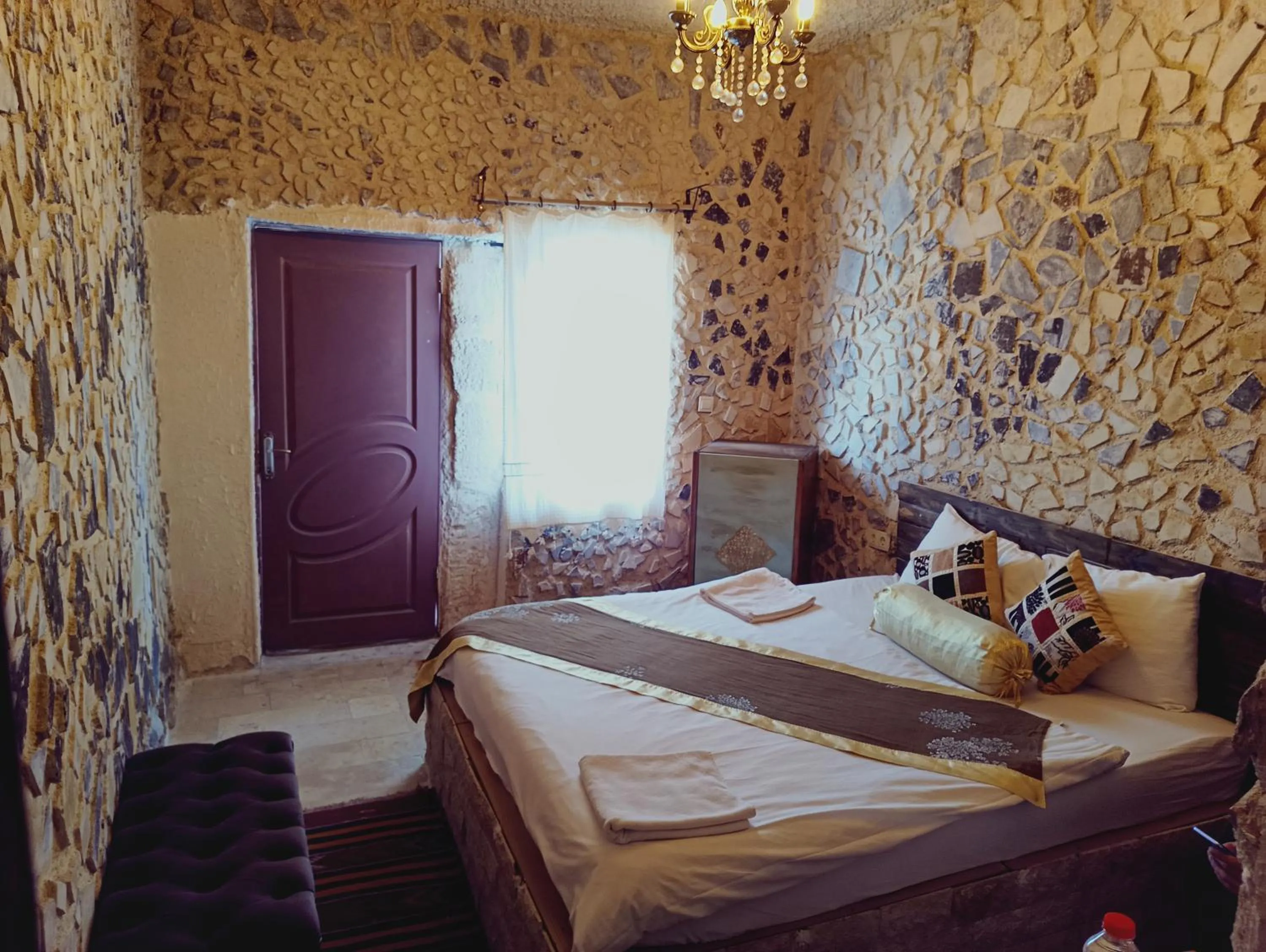 Bed in stone age cappadocia