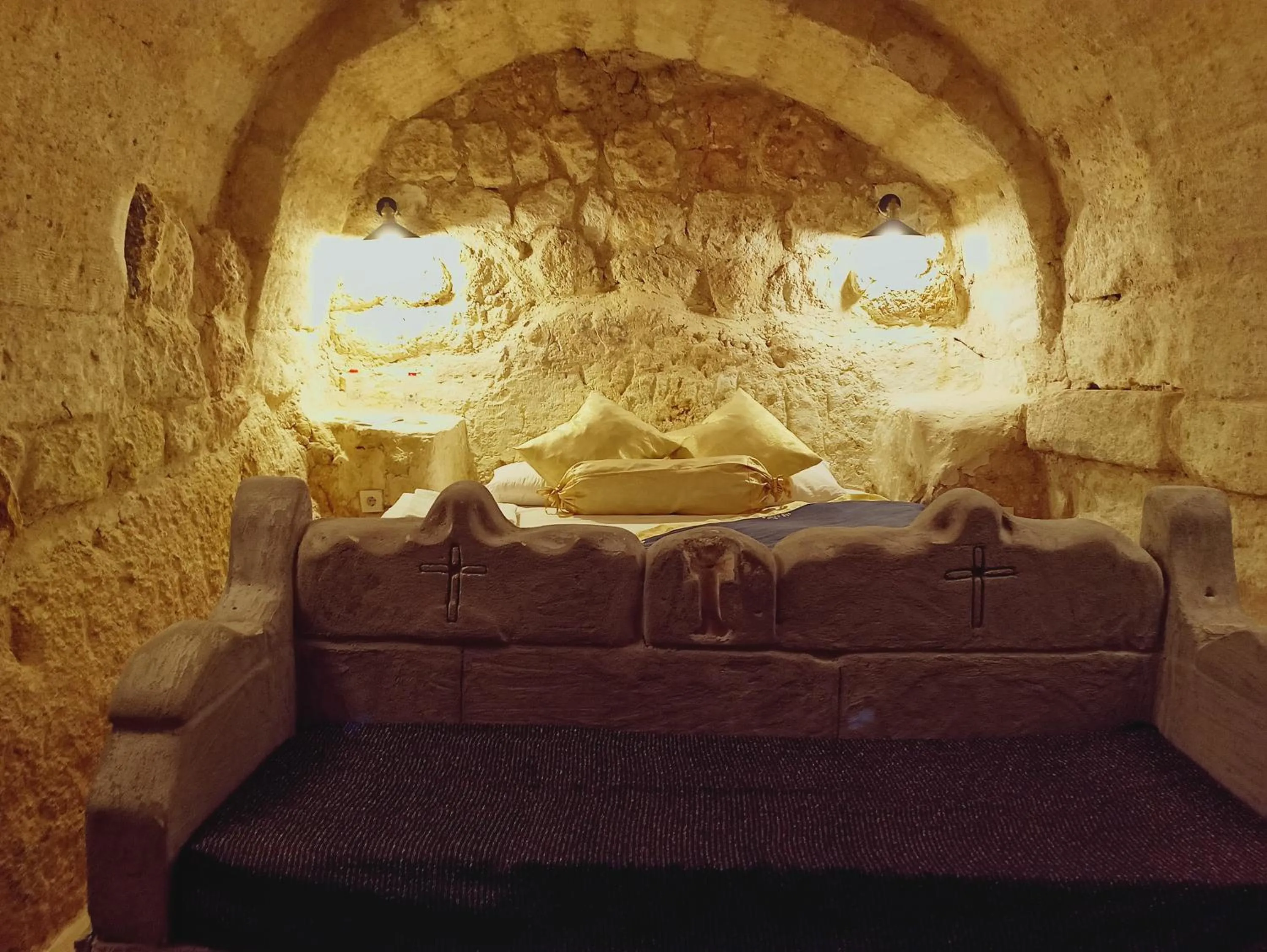 Living room in stone age cappadocia
