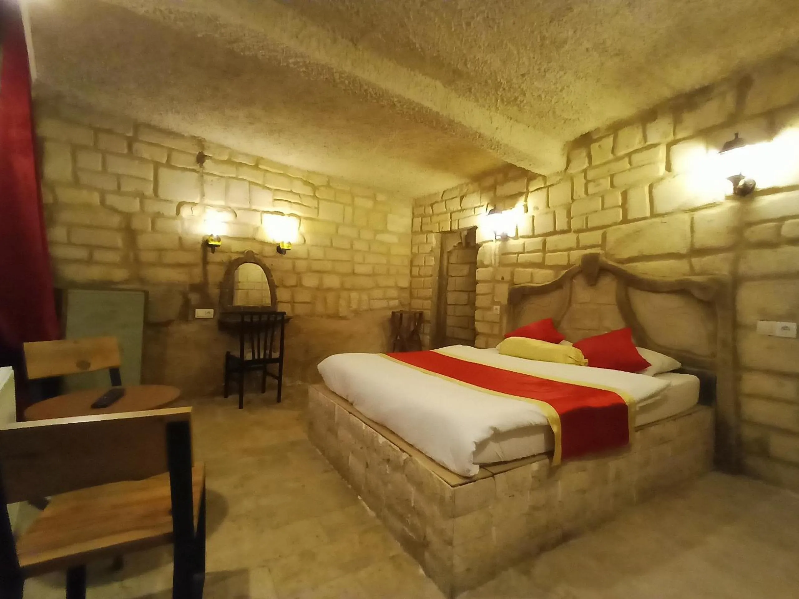 Bed in stone age cappadocia