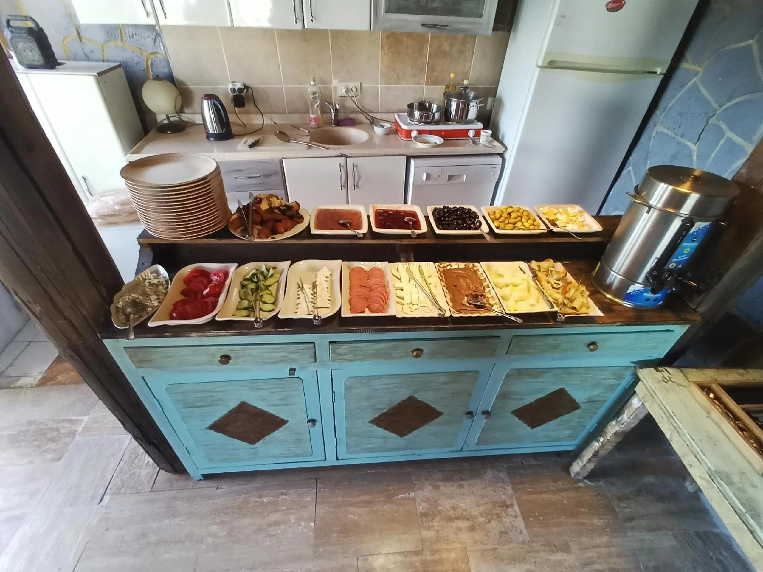 Kitchen or kitchenette in stone age cappadocia
