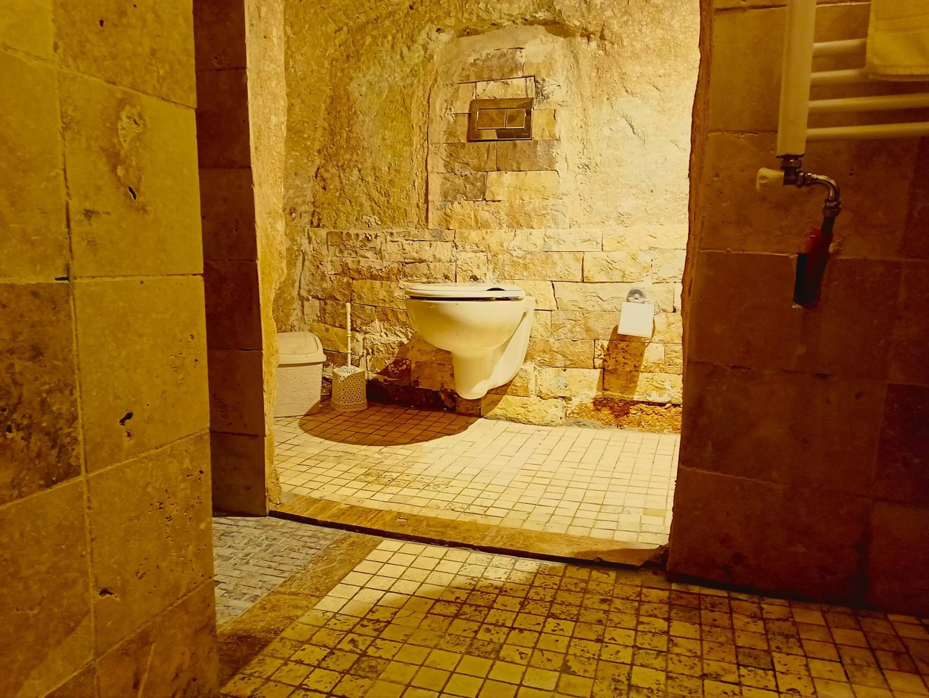 Toilet in stone age cappadocia