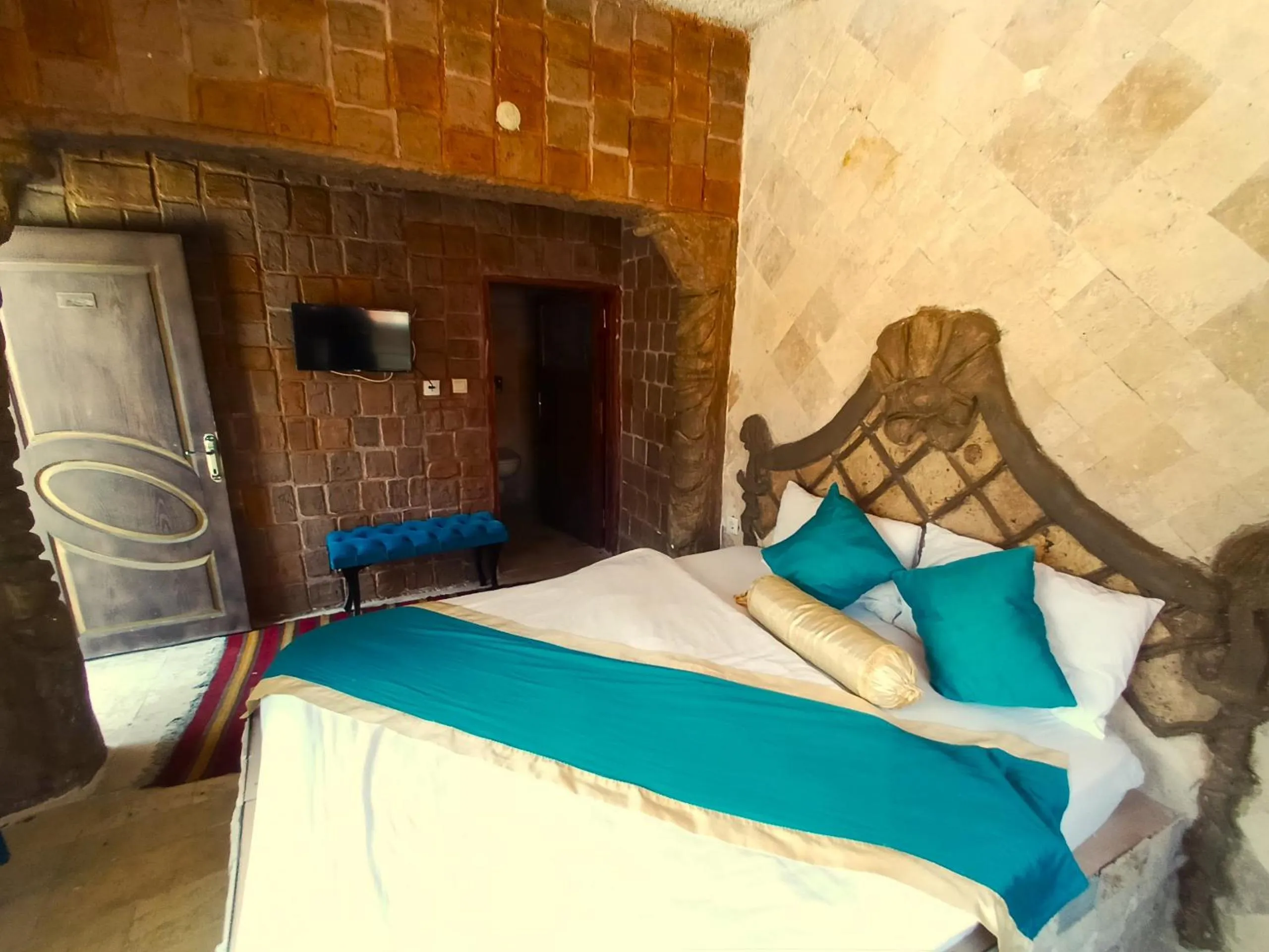 Bed in stone age cappadocia