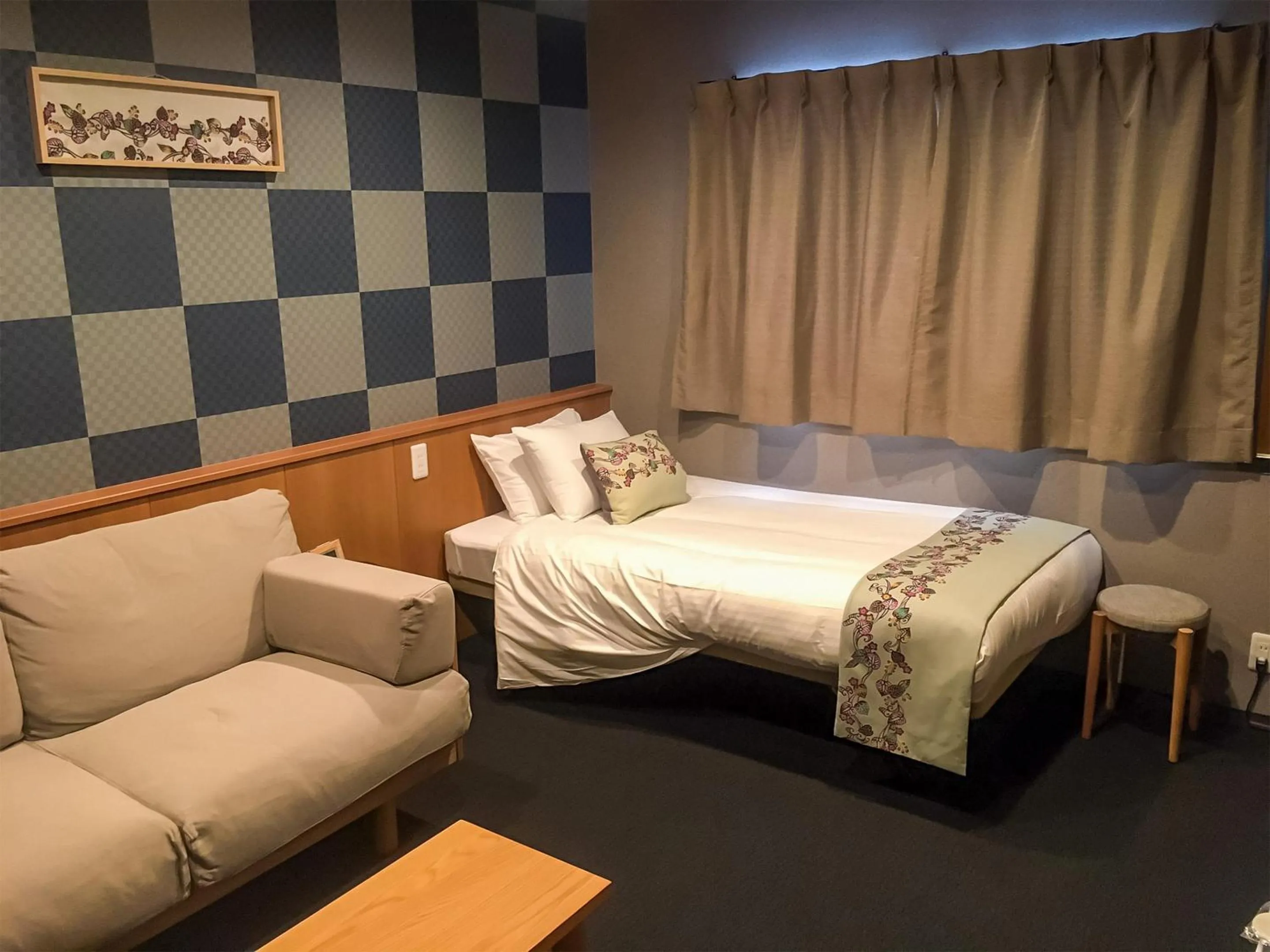 Photo of the whole room, Bed in Kyoto Earth Hotel