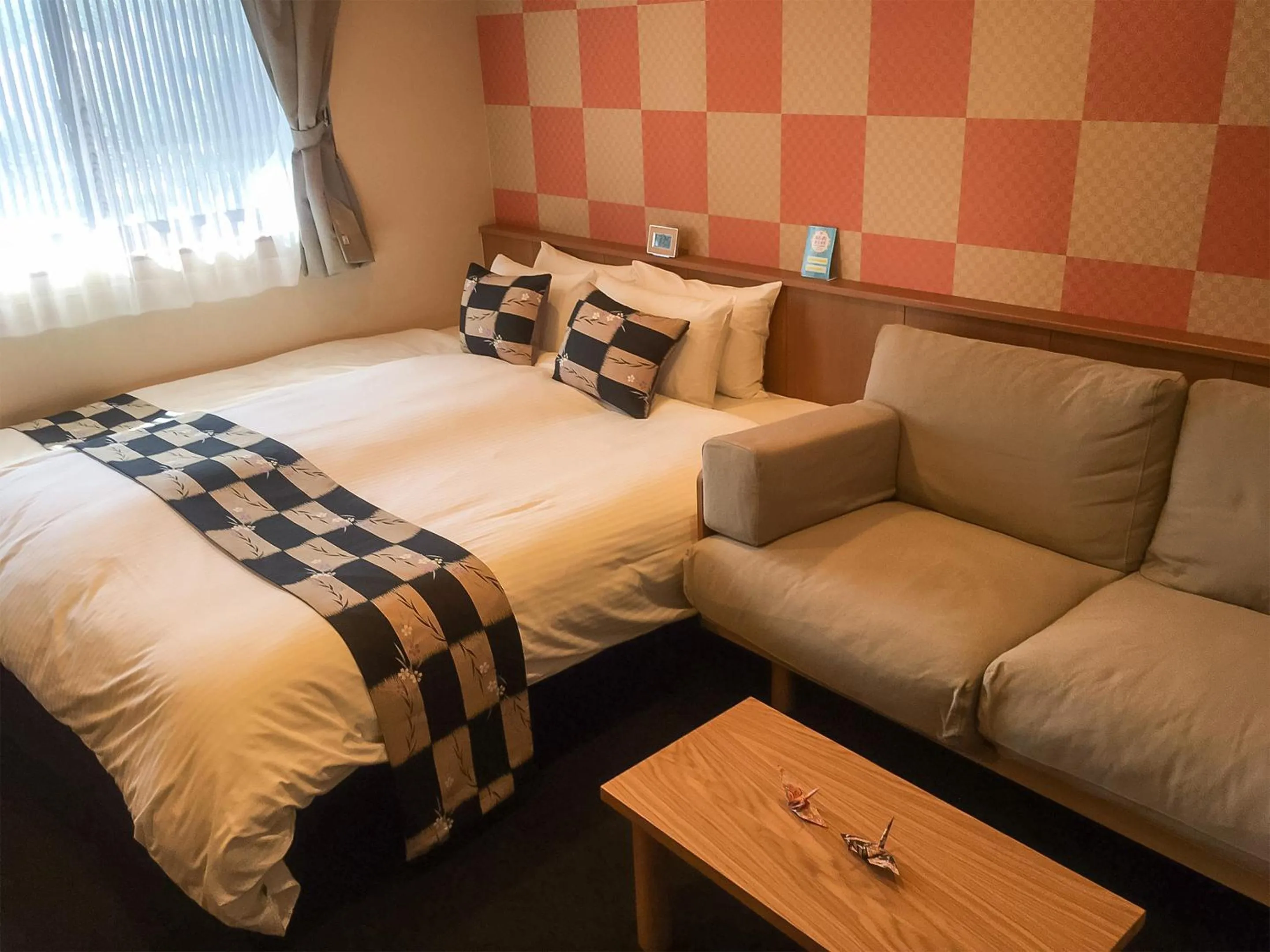 Photo of the whole room, Bed in Kyoto Earth Hotel