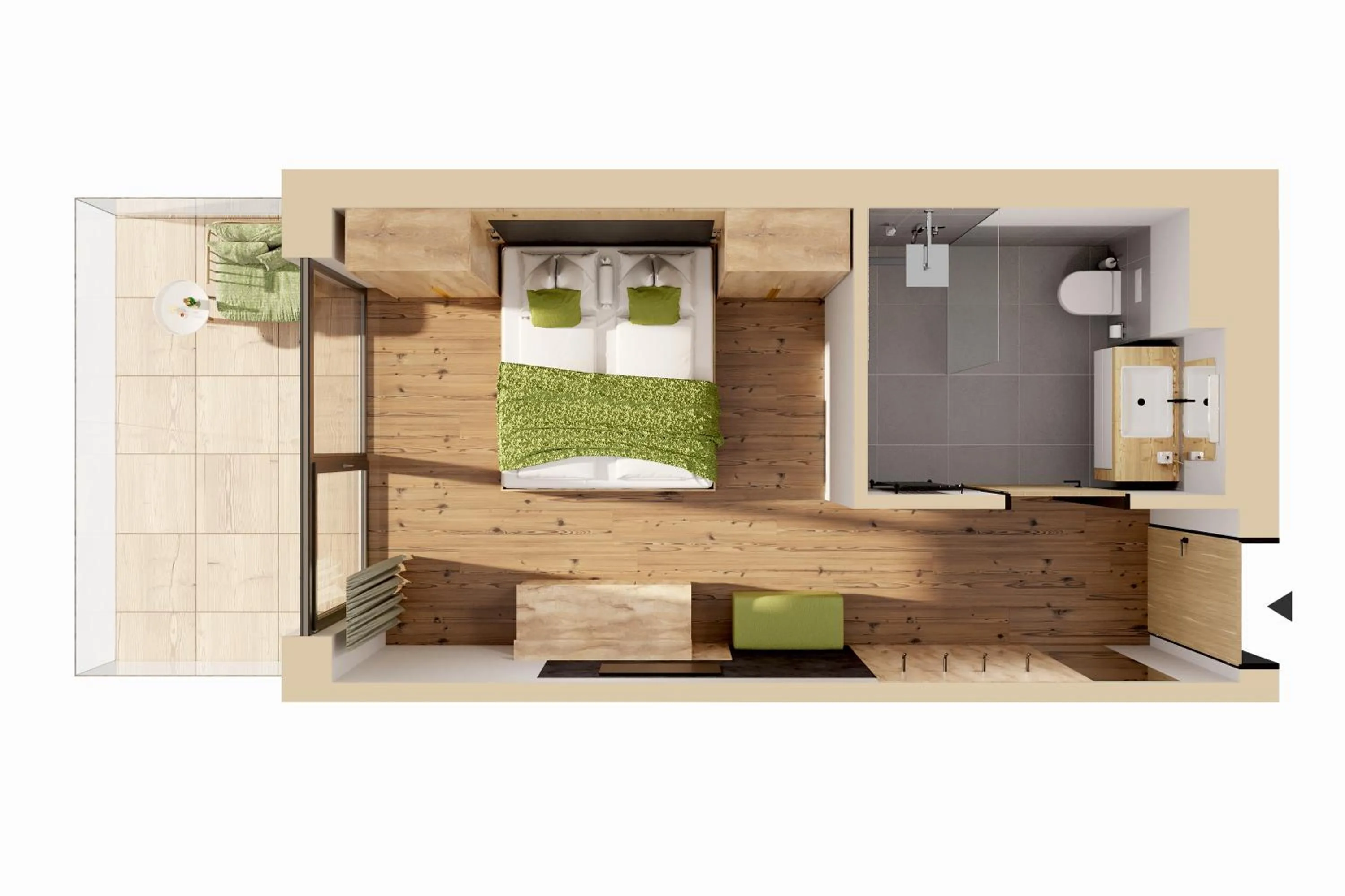 Floor plan, Bed in FIRSTpeak Zauchensee