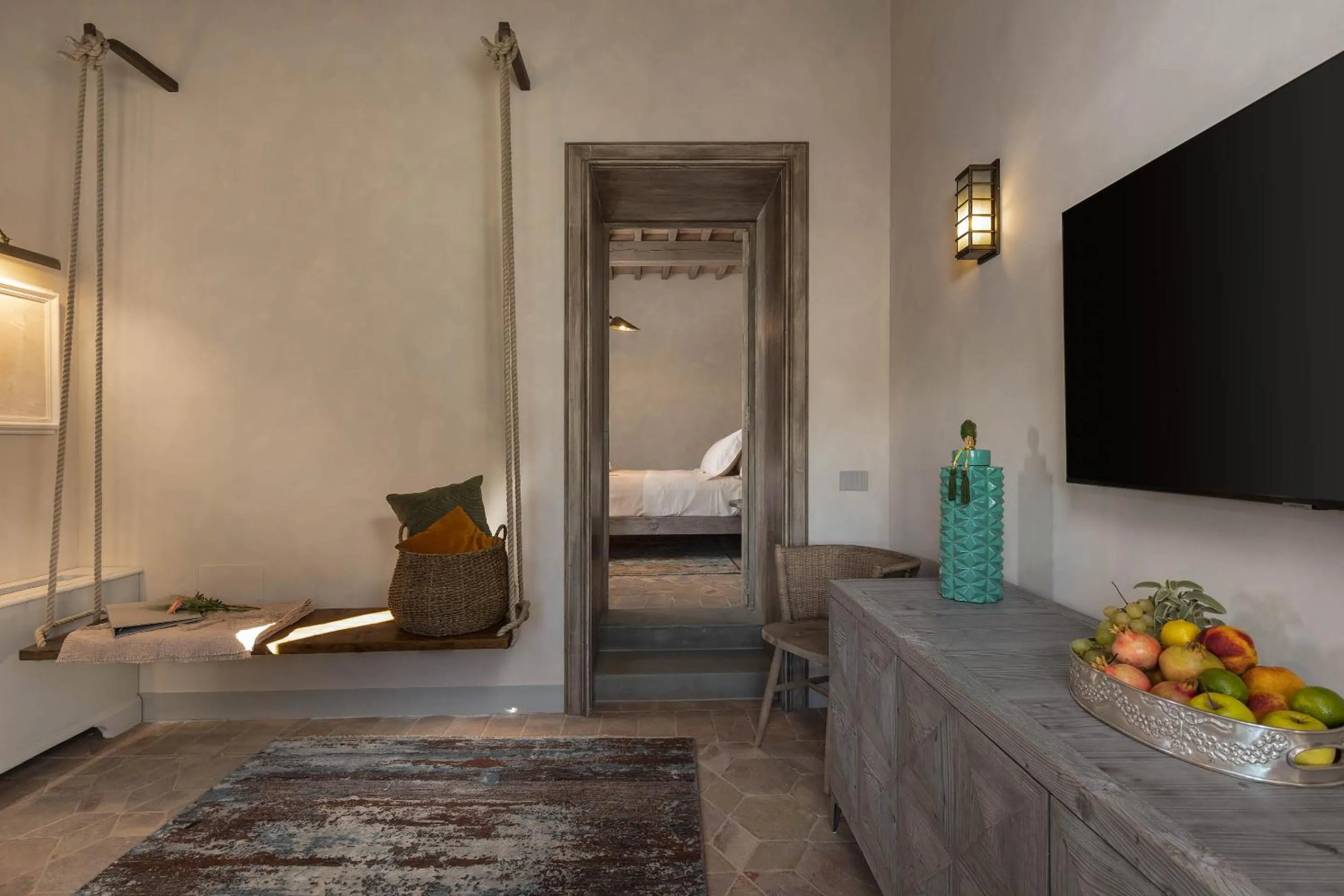 Living room, Bed in I Borghi dell'Eremo