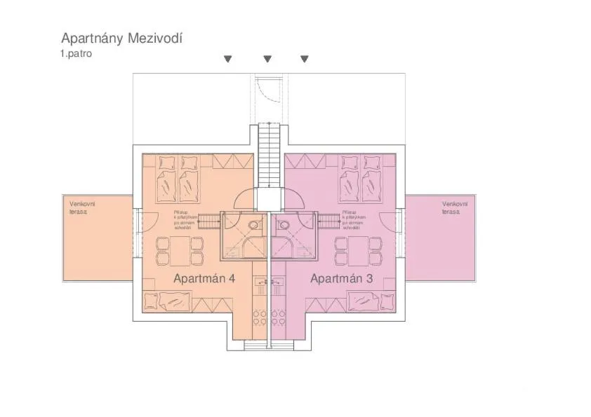 Floor plan in Apartmány Mezivodí