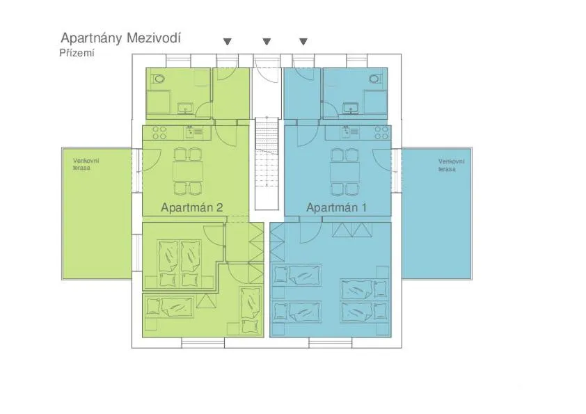 Floor plan in Apartmány Mezivodí