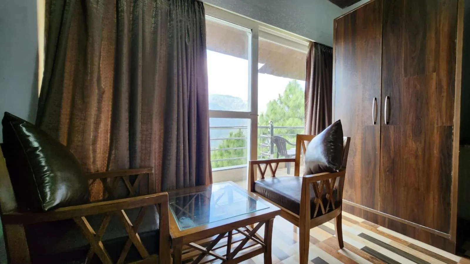 Seating area in Blue Pine Orchards