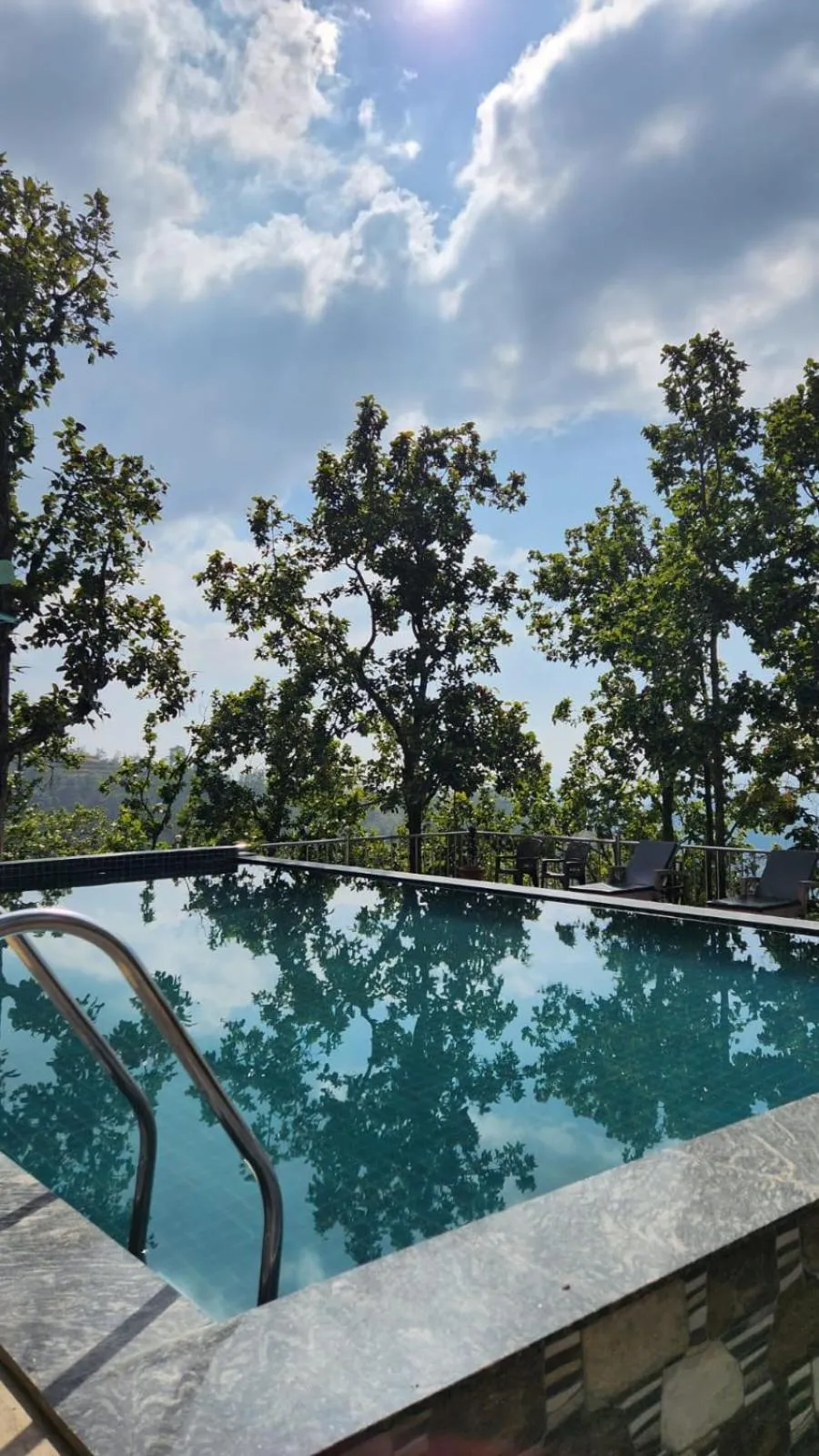 Pool view in Blue Pine Orchards