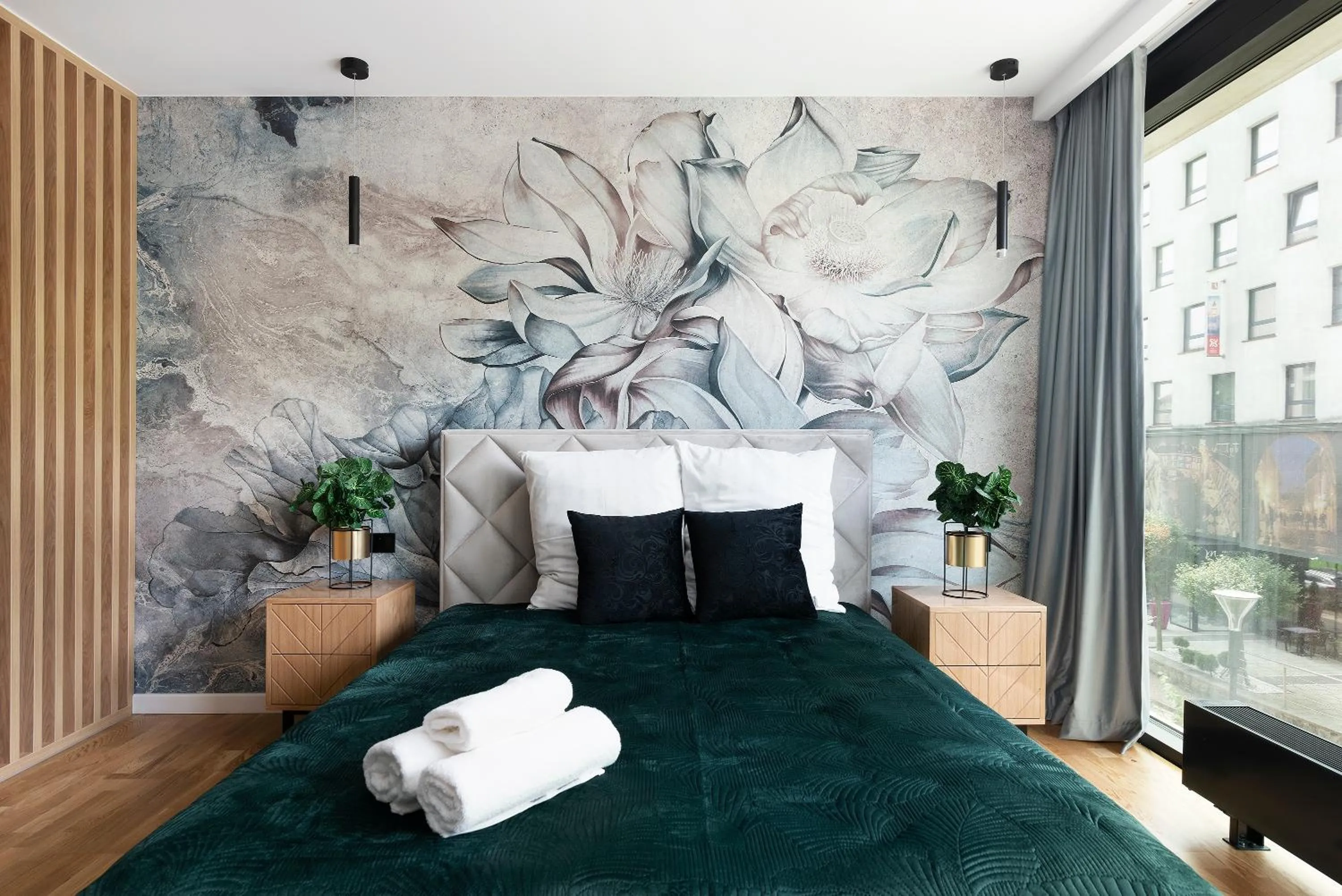 Bed in Easy Rent Apartments - GOLD 30, Basen & SPA, Centrum 24h Check-in