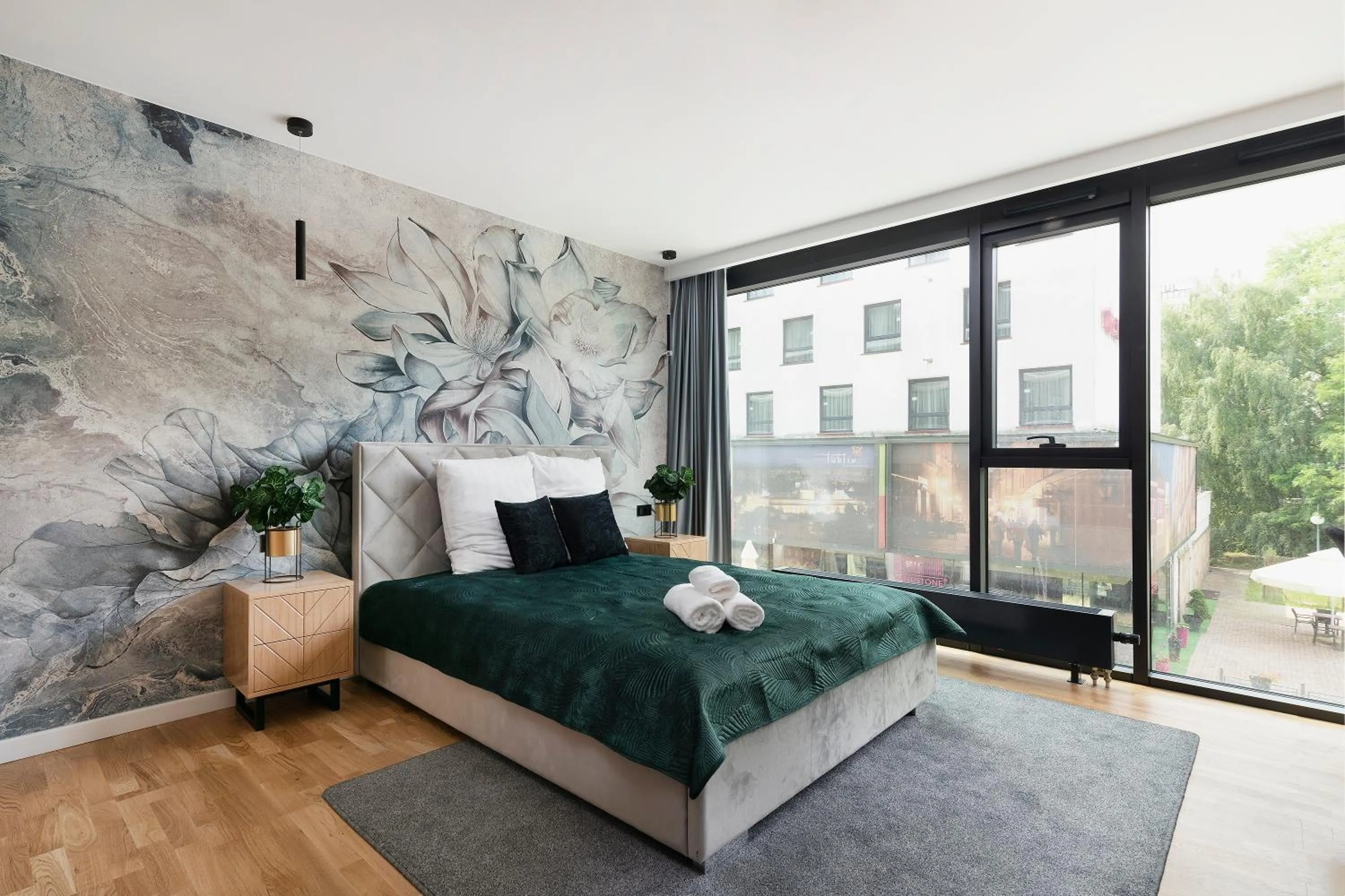 Bed in Easy Rent Apartments - GOLD 30, Basen & SPA, Centrum 24h Check-in