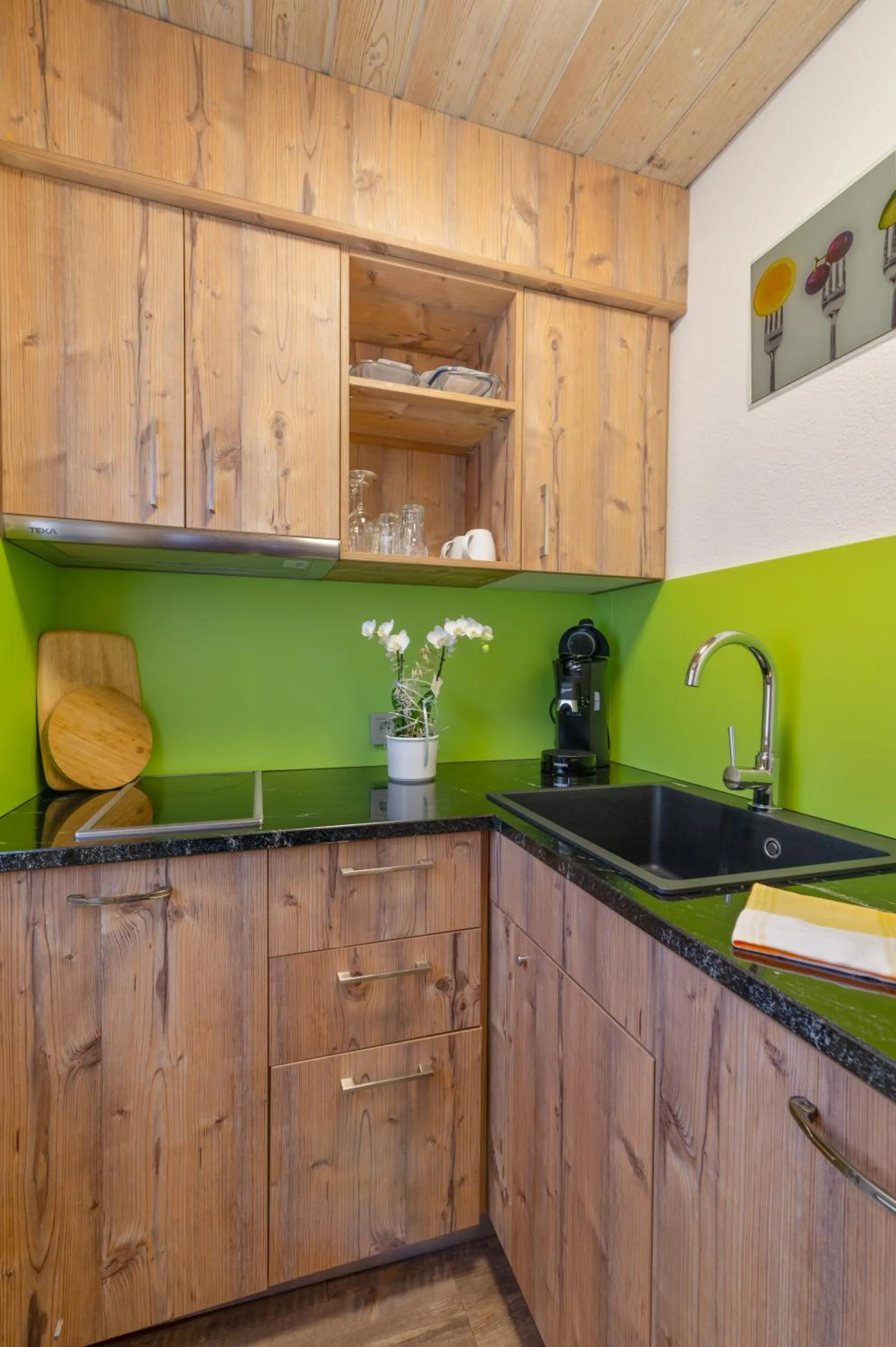 Kitchen or kitchenette in Albtalblick Ihr Wellness- & Wanderhotel