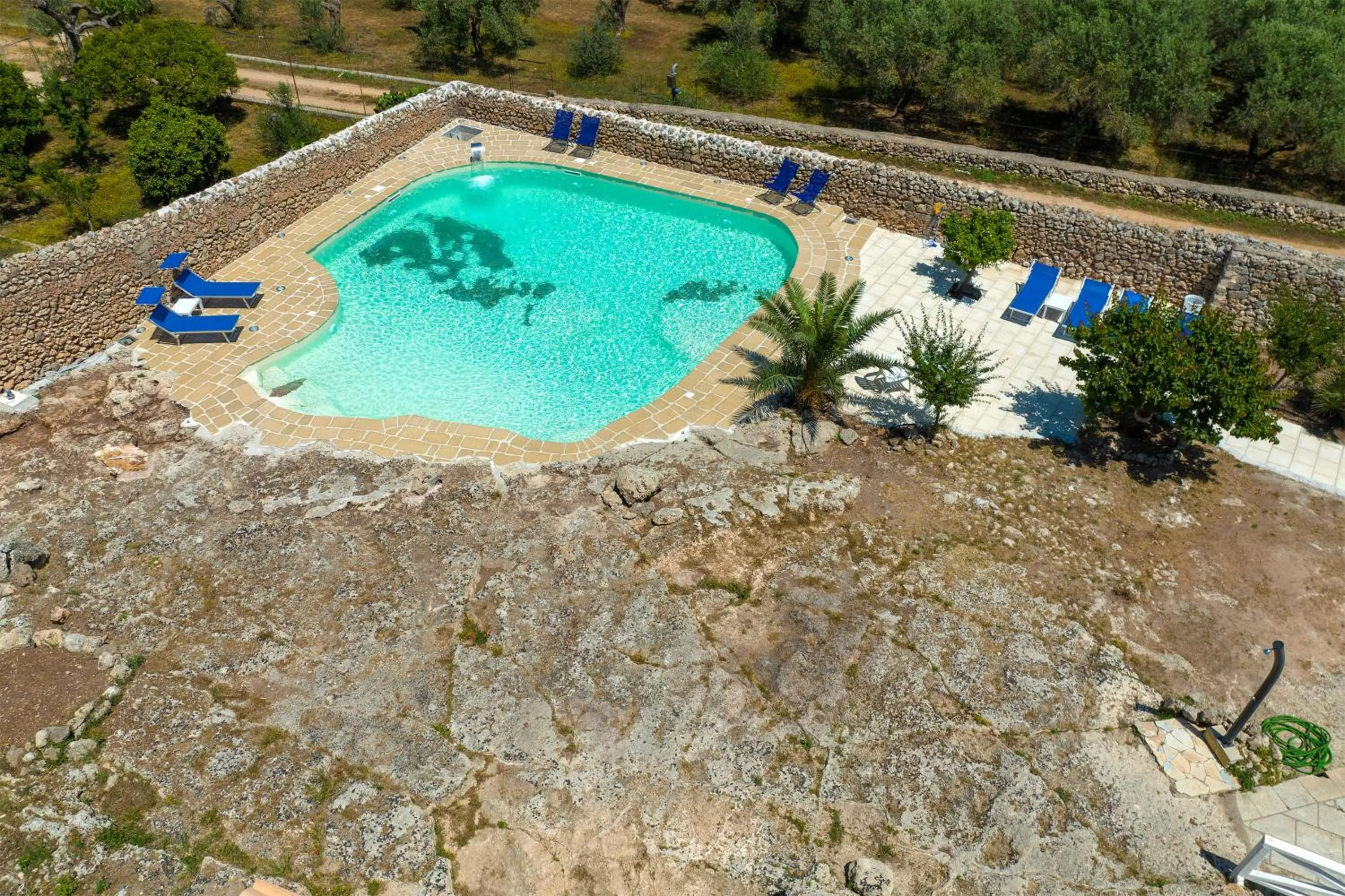 Pool view in Masseria del Ninfeo