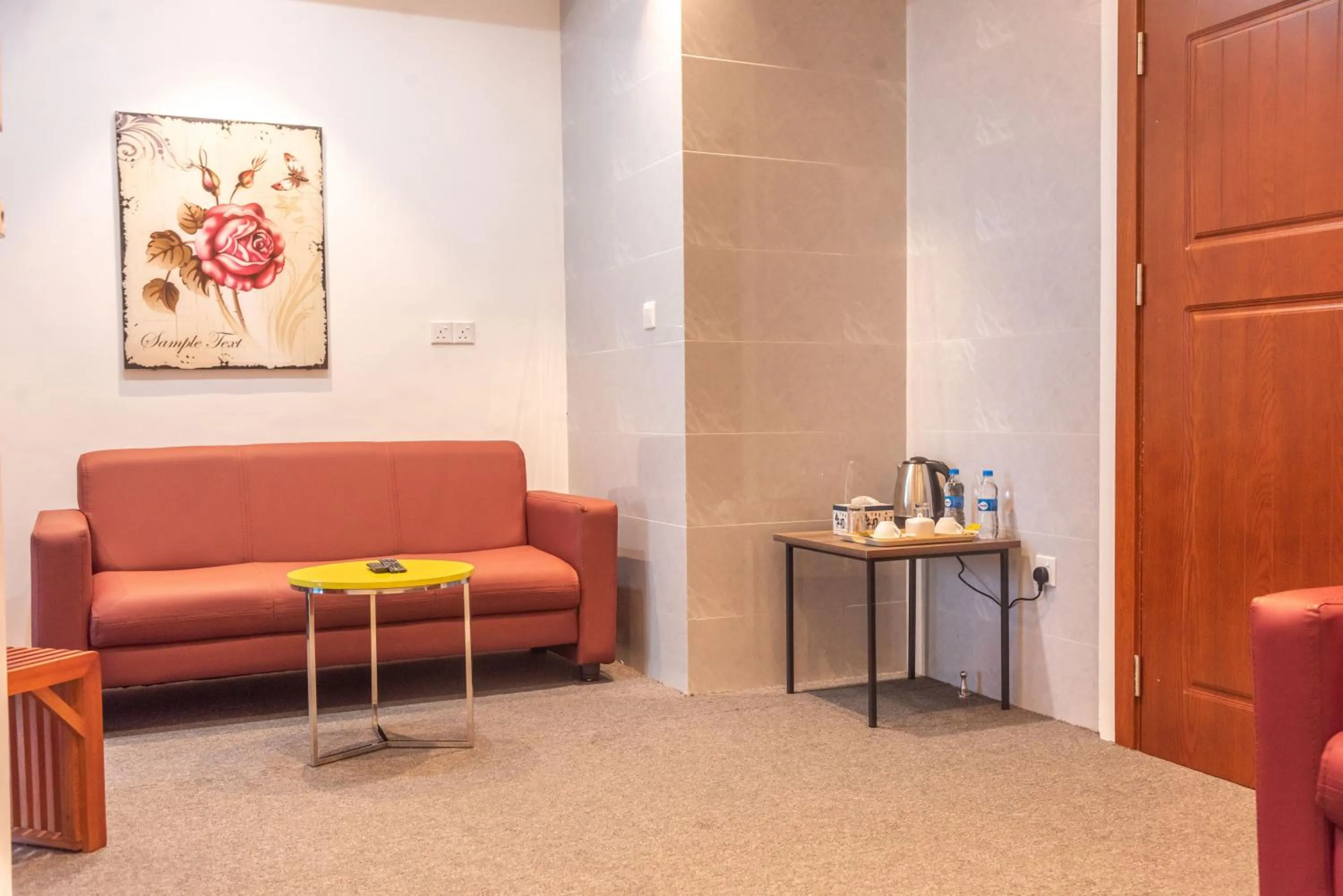 Seating area in Pauraque Soho Hotel