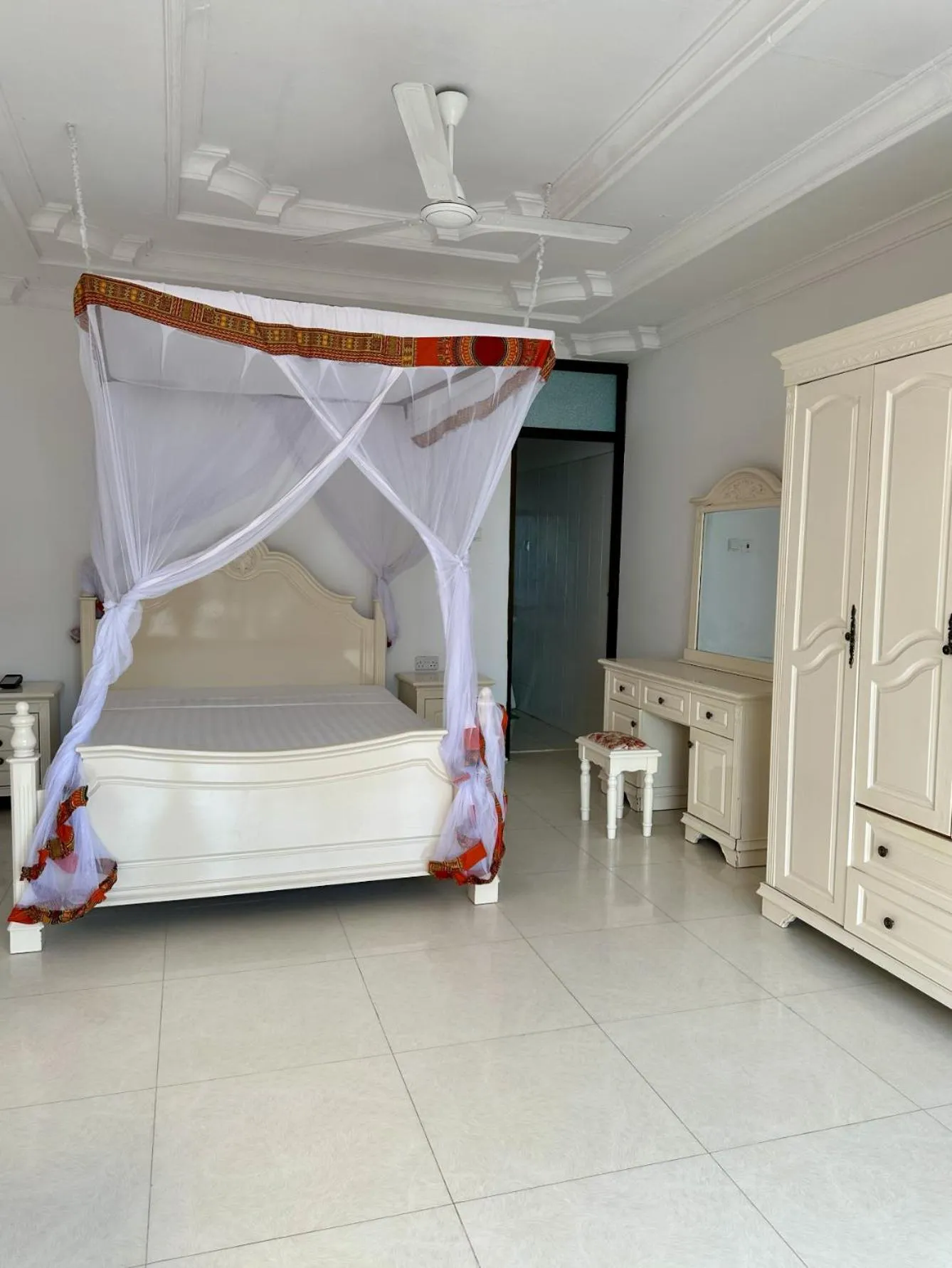 Bed in Khadija Kiwengwa Apartment