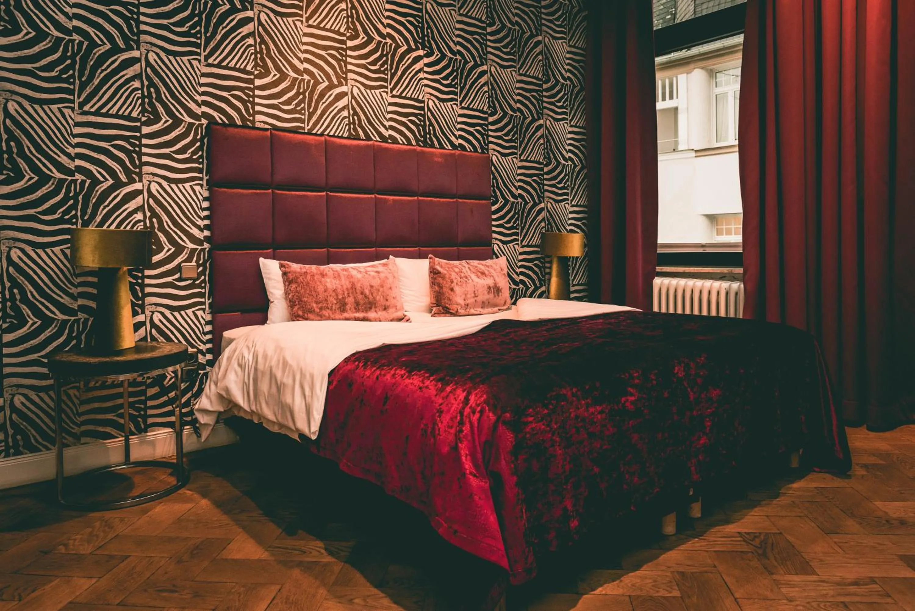Bed in Hotel Villa Klemm - Wiesbaden City