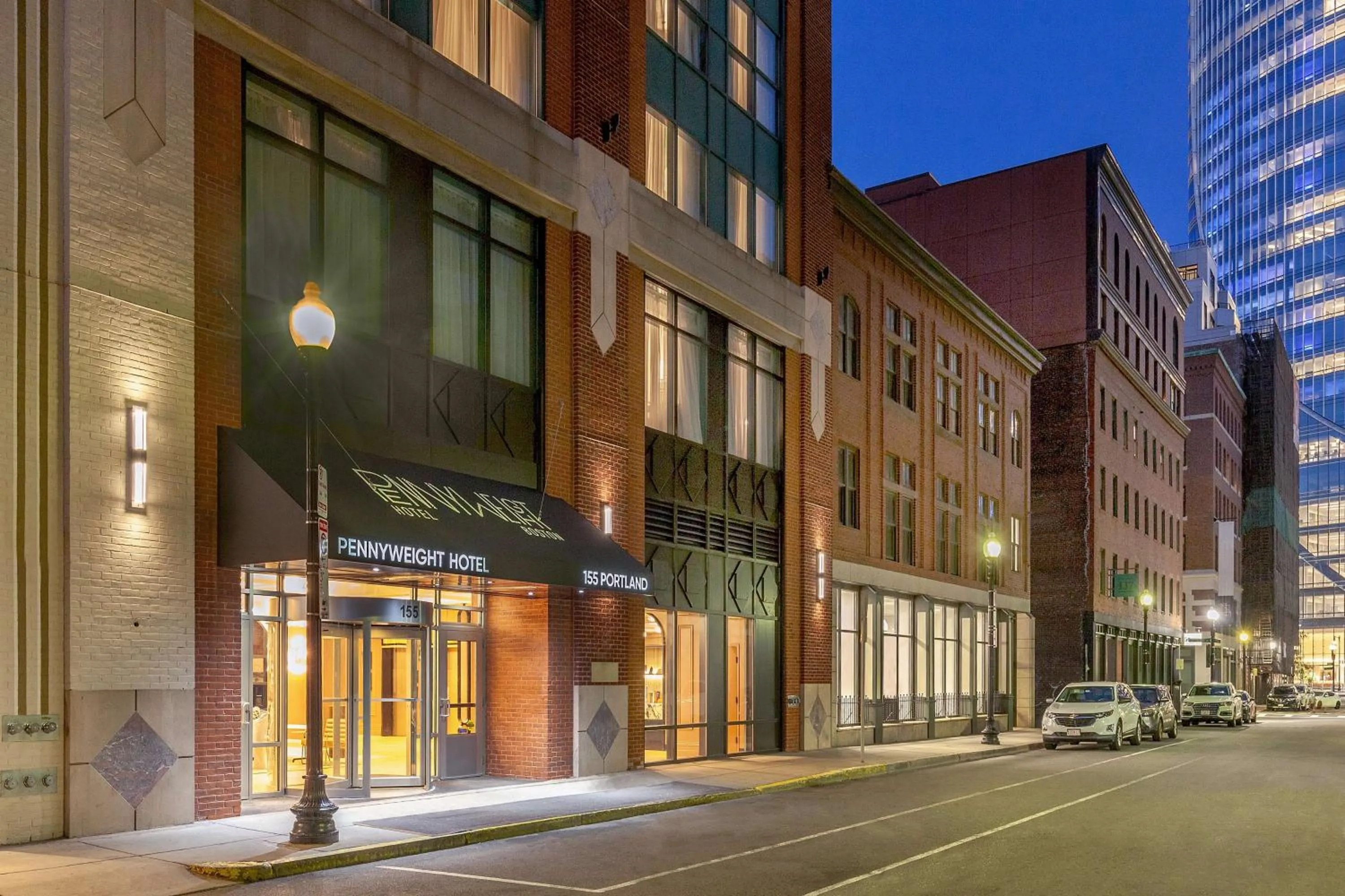 Property building in Pennyweight Hotel Boston, Curio Collection by Hilton