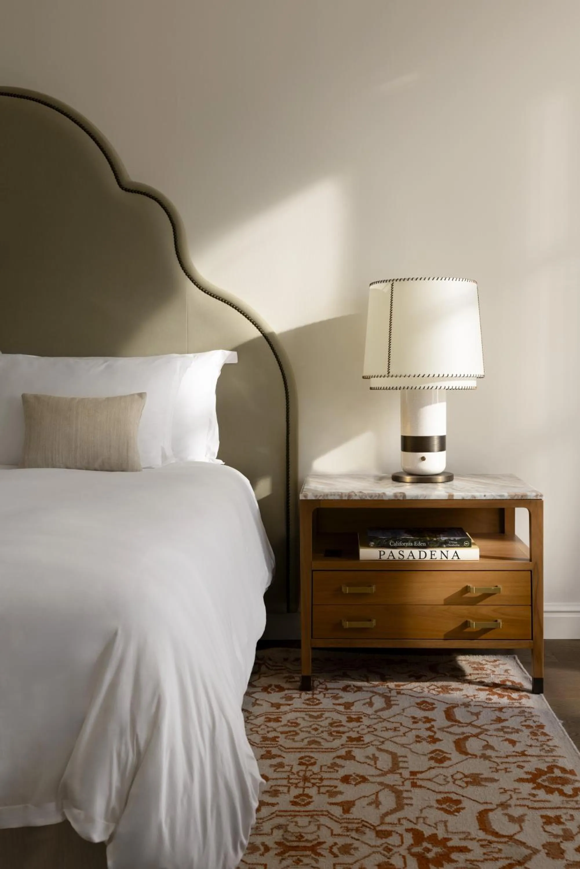 Decorative detail, Bed in The Langham Huntington, Pasadena