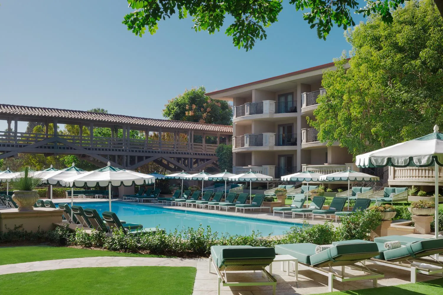Pool view in The Langham Huntington, Pasadena