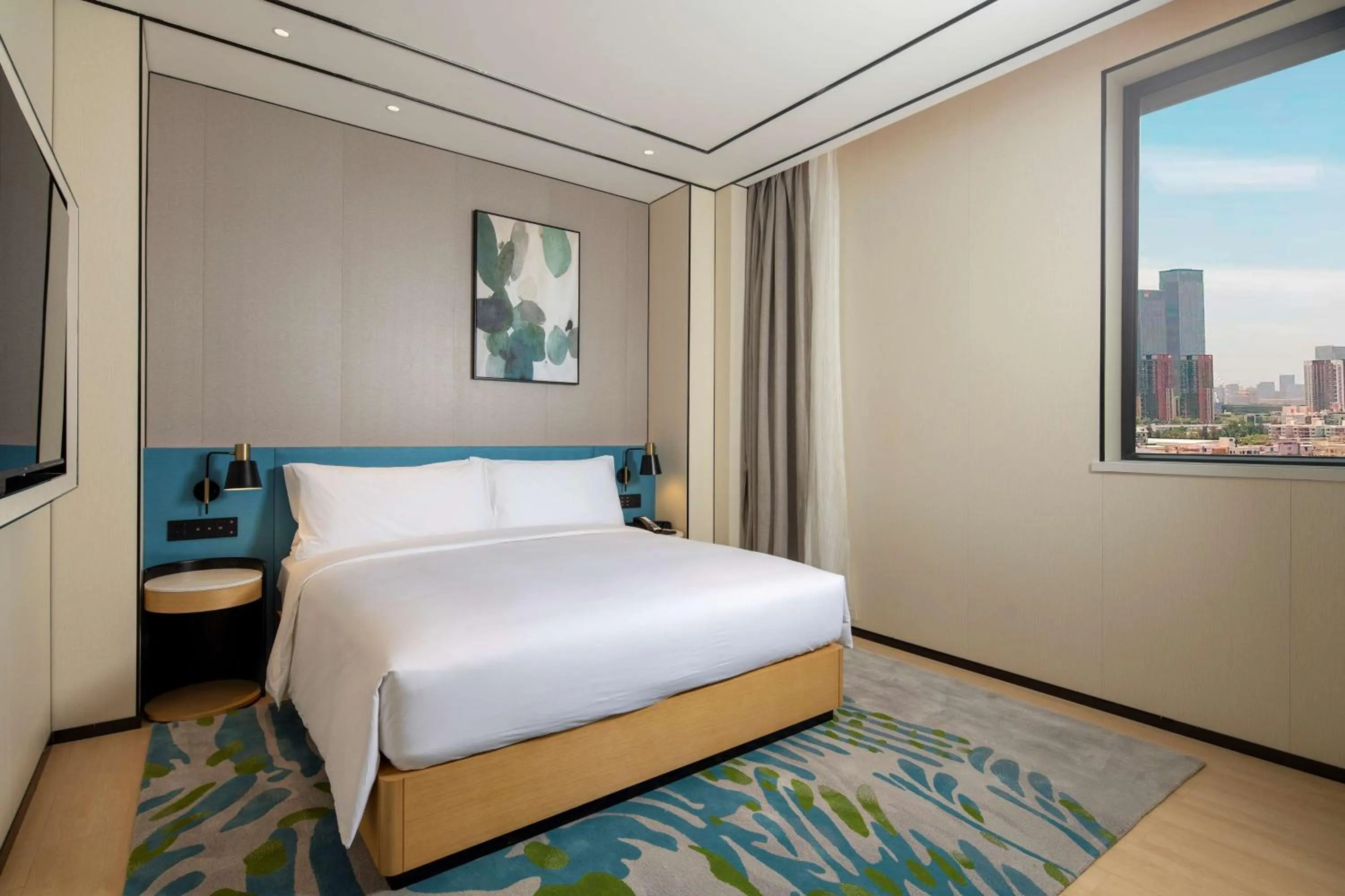 Bedroom, Bed in Hilton Garden Inn Shenzhen Nanshan Avenue