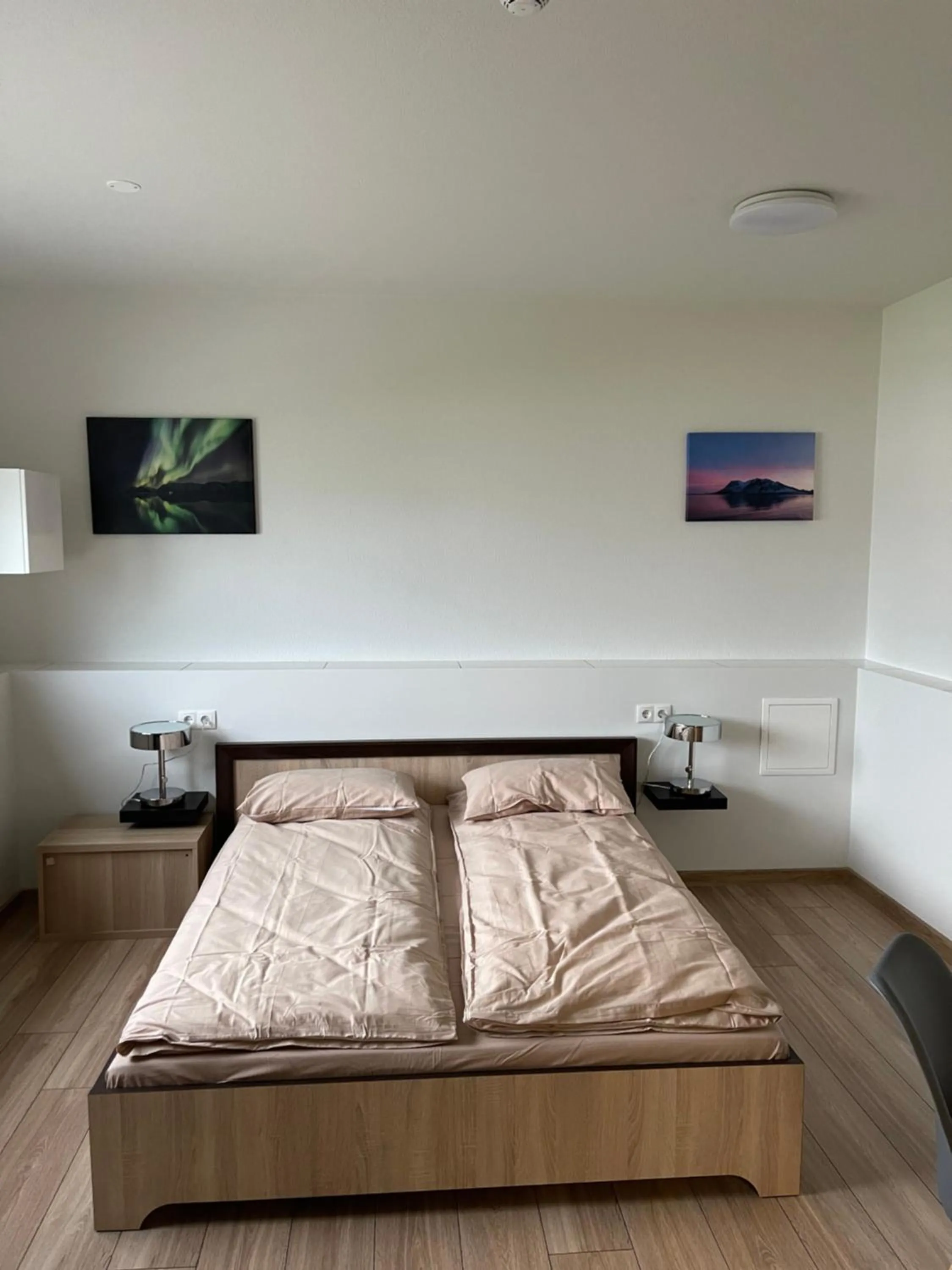 Bed in Helgrindur Guesthouse