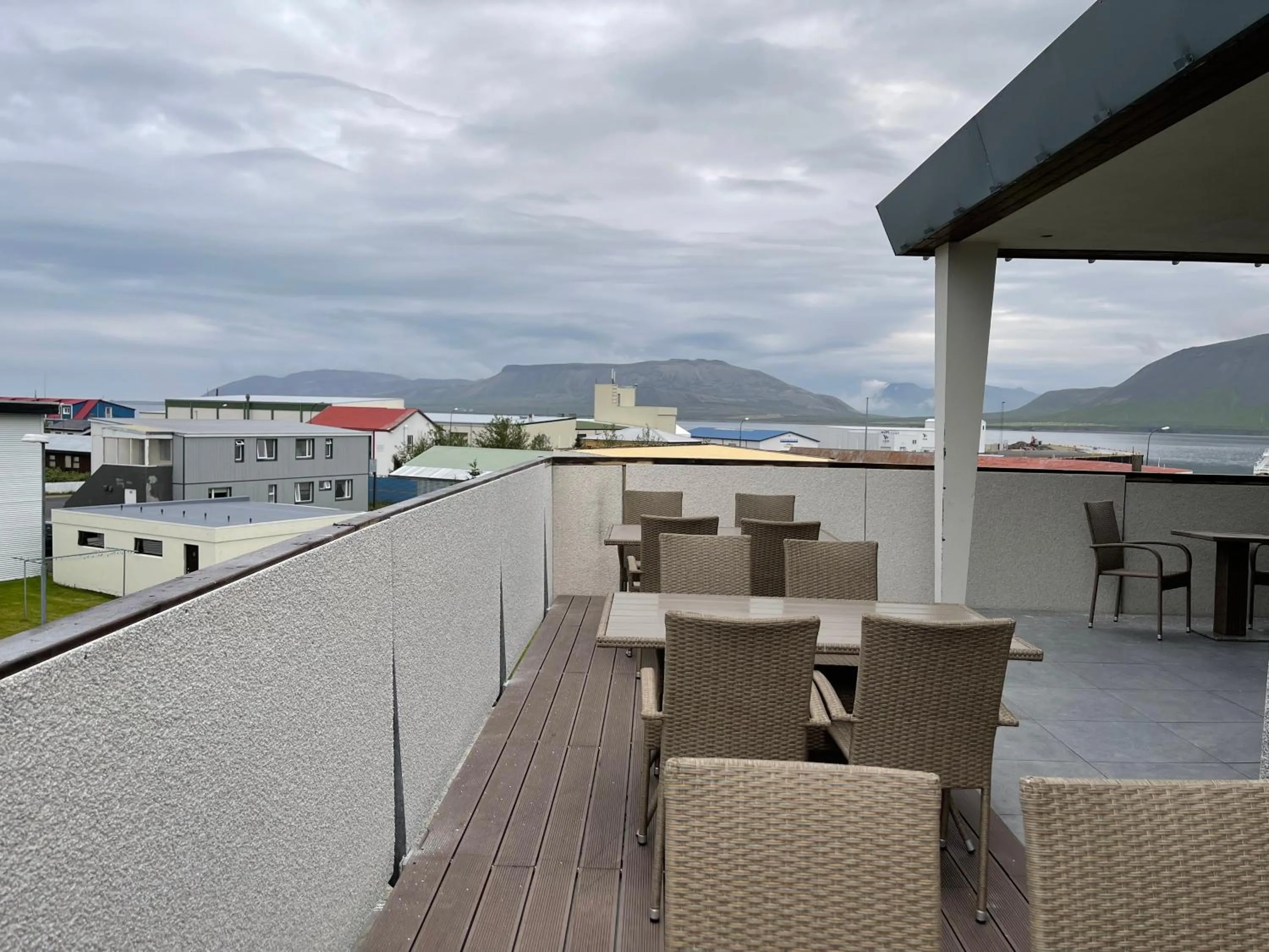 Balcony/Terrace in Helgrindur Guesthouse