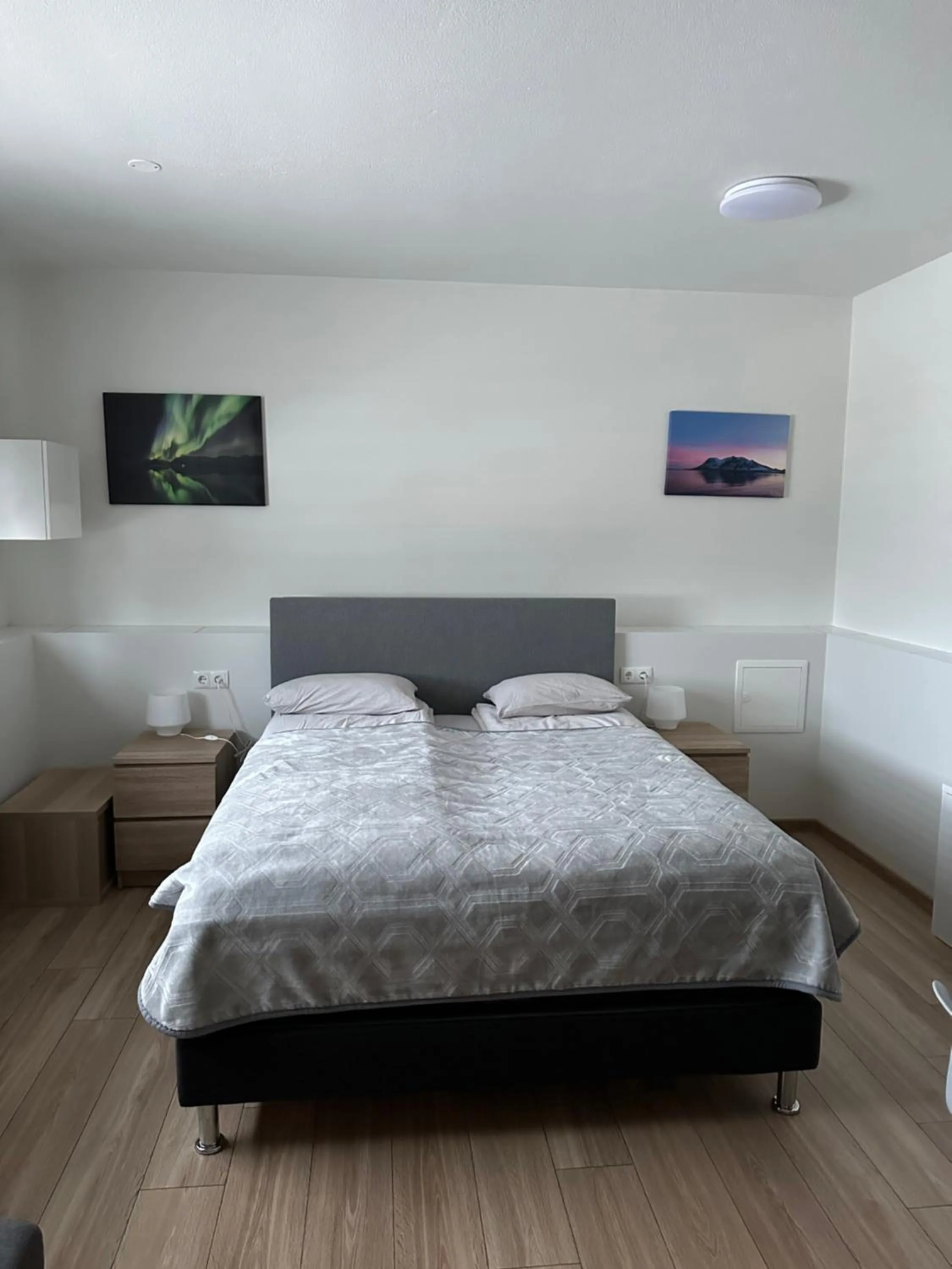 Bed in Helgrindur Guesthouse