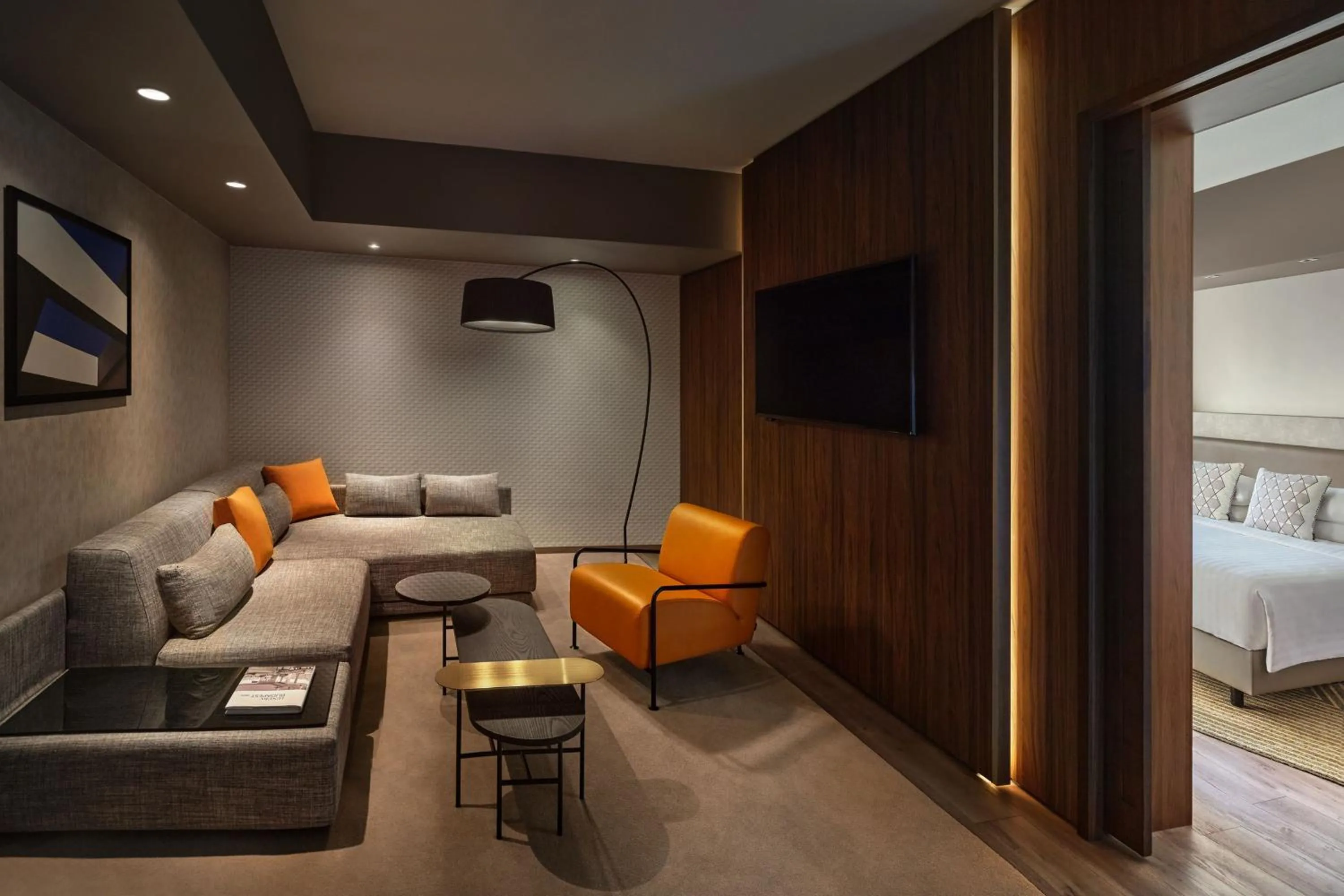 Living room, Bed in Budapest Marriott Hotel