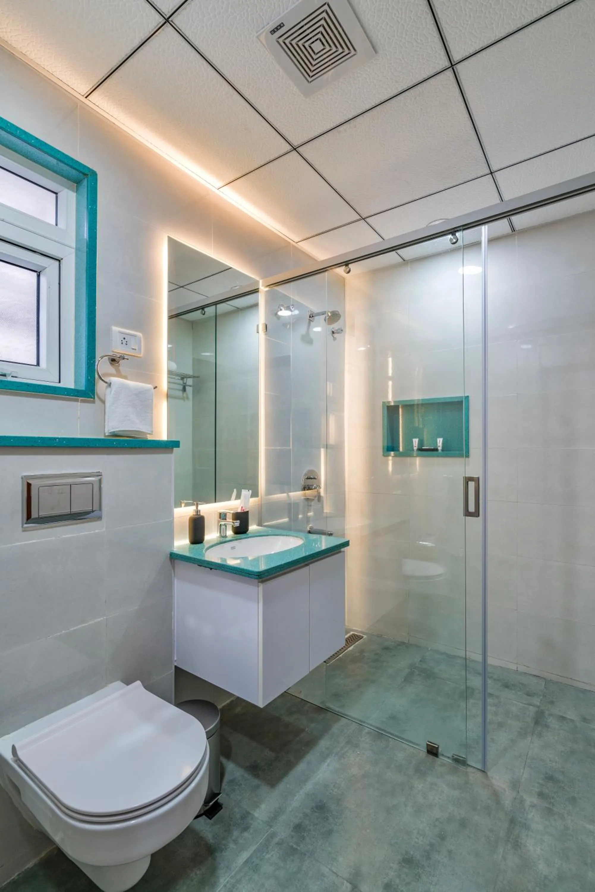 Shower in SKYLA Studios & Suites - Hitech City