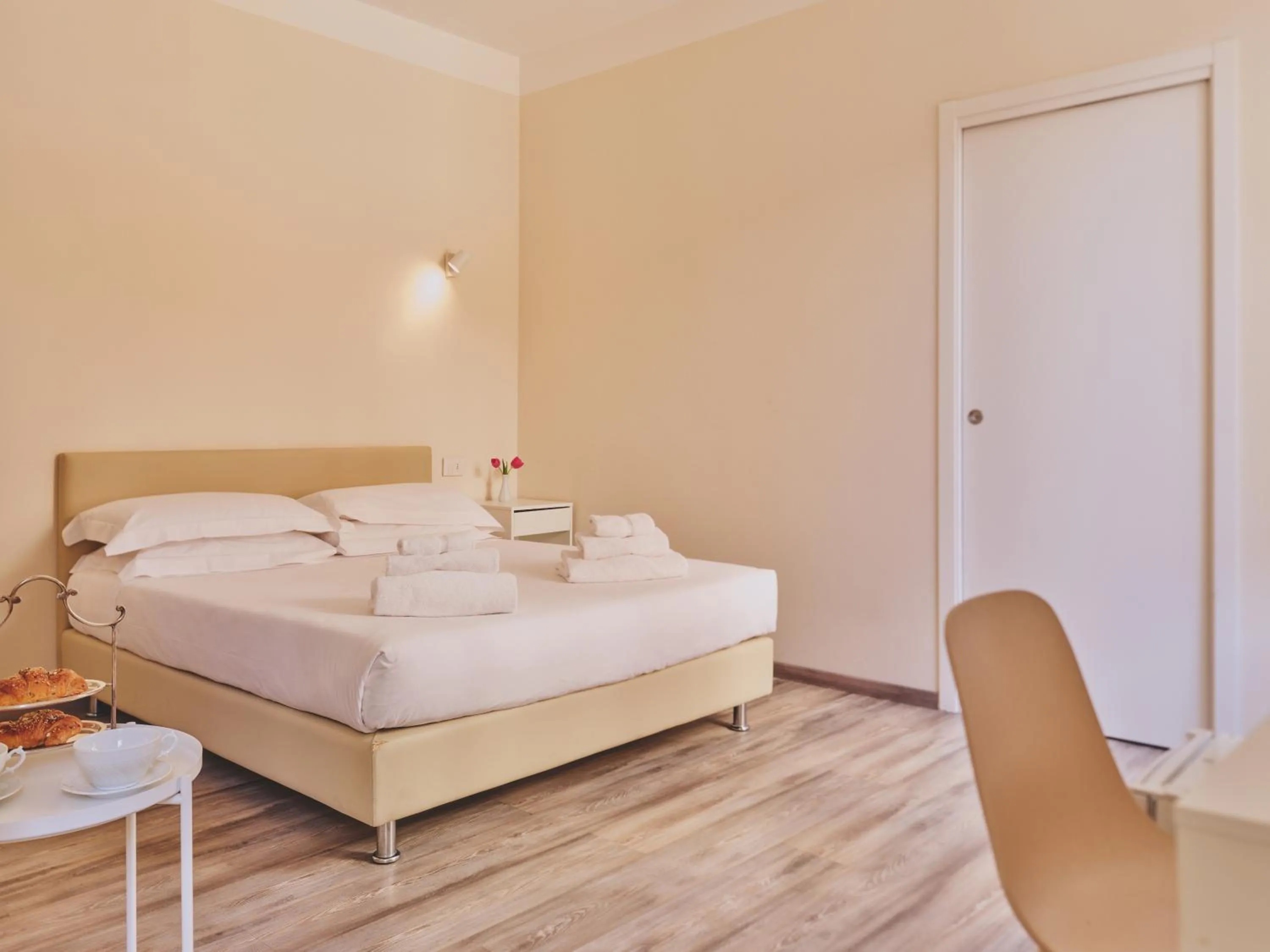 Bed in Hotel L'Aretino