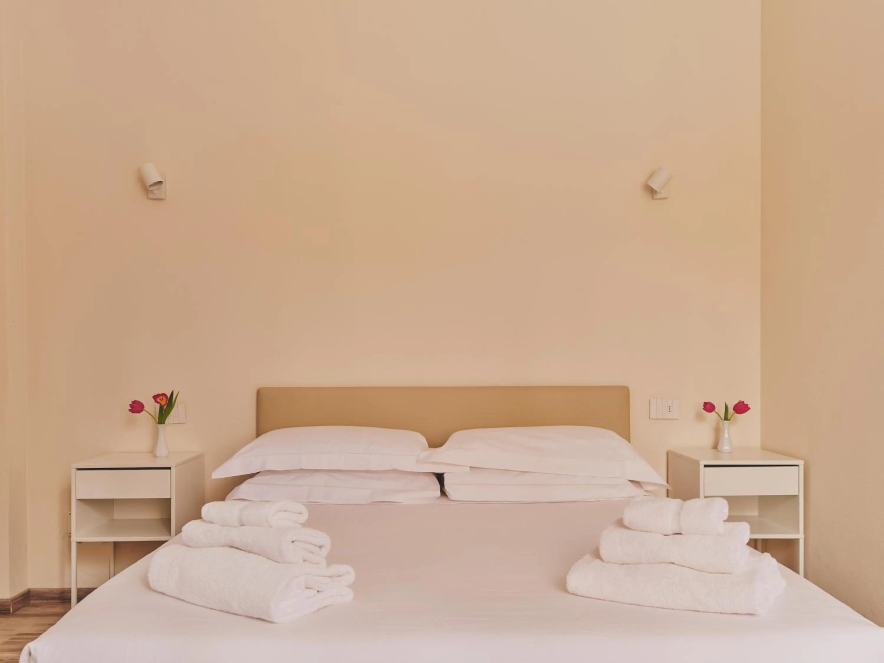 Bed in Hotel L'Aretino